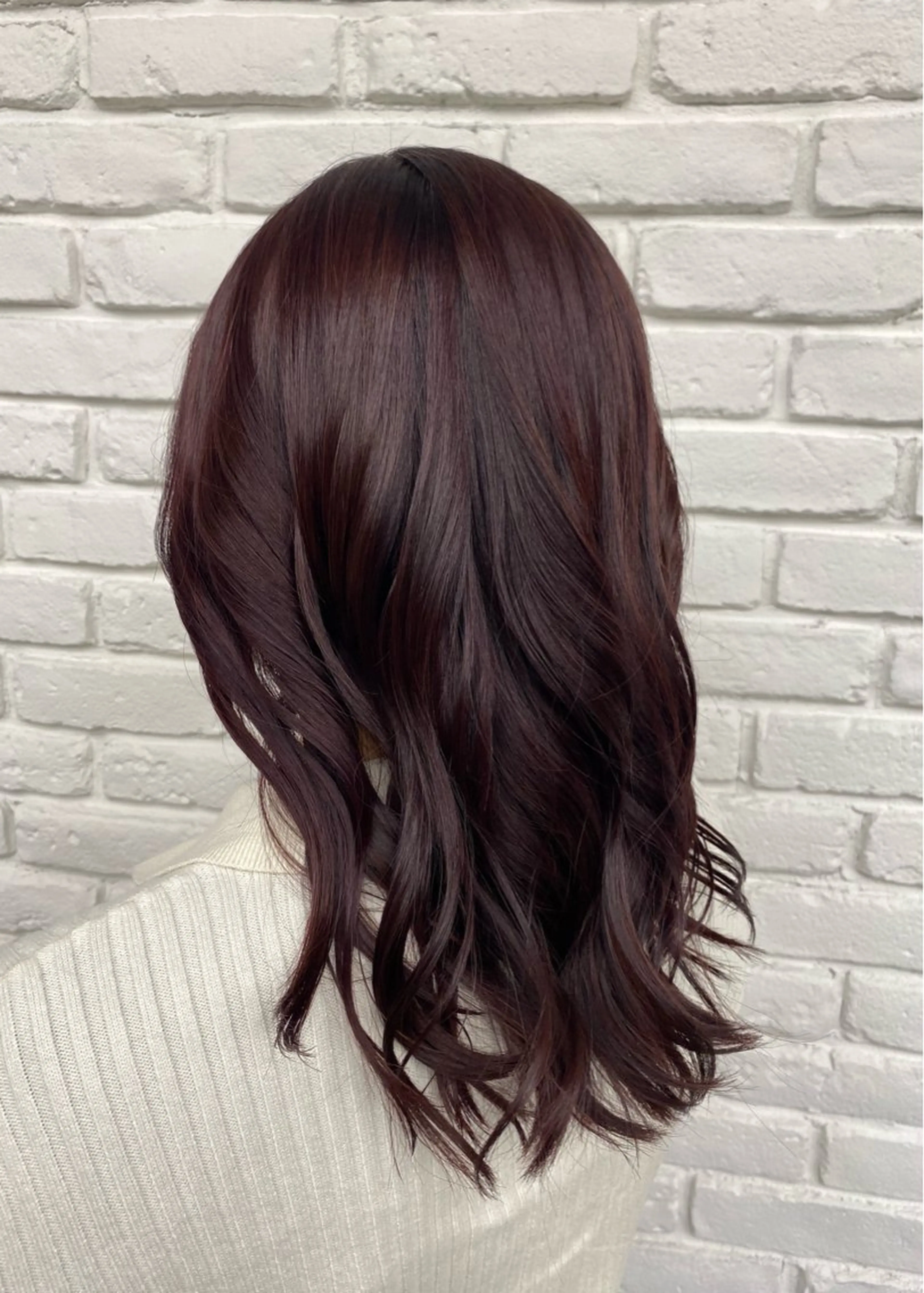 ミディアム カラー ヘアアレンジ レッドカラー カット ヘアカラー トリートメント 🎧ayaka/ボブ /透明感カラー🩵のヘアスタイル