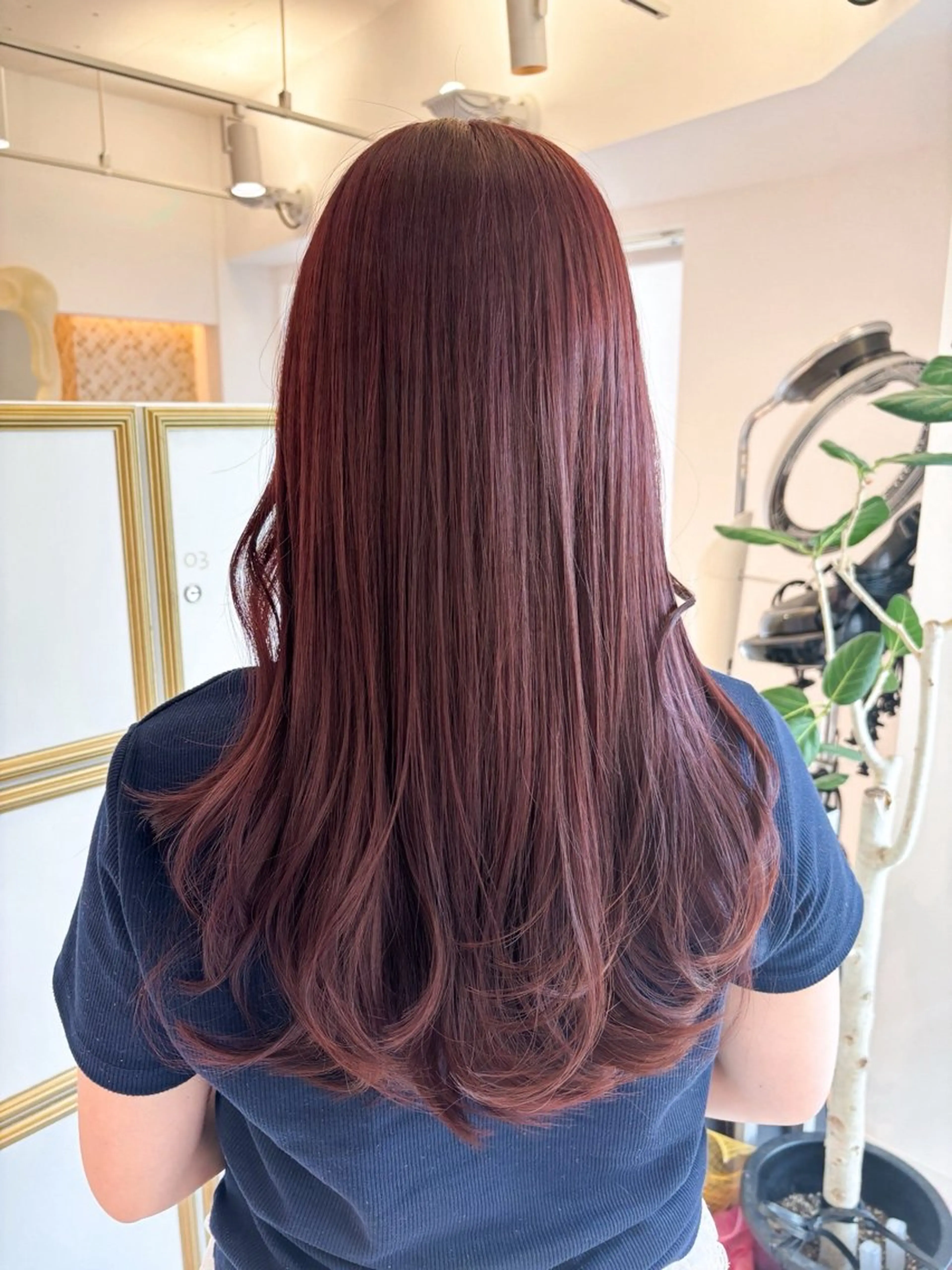 ロング カラー ブリーチ ダブルカラー ブリーチなしカラー レッドカラー カット ヘアカラー トリートメント 💐レイヤー/透明感 カラー💐智口彩香のヘアスタイル