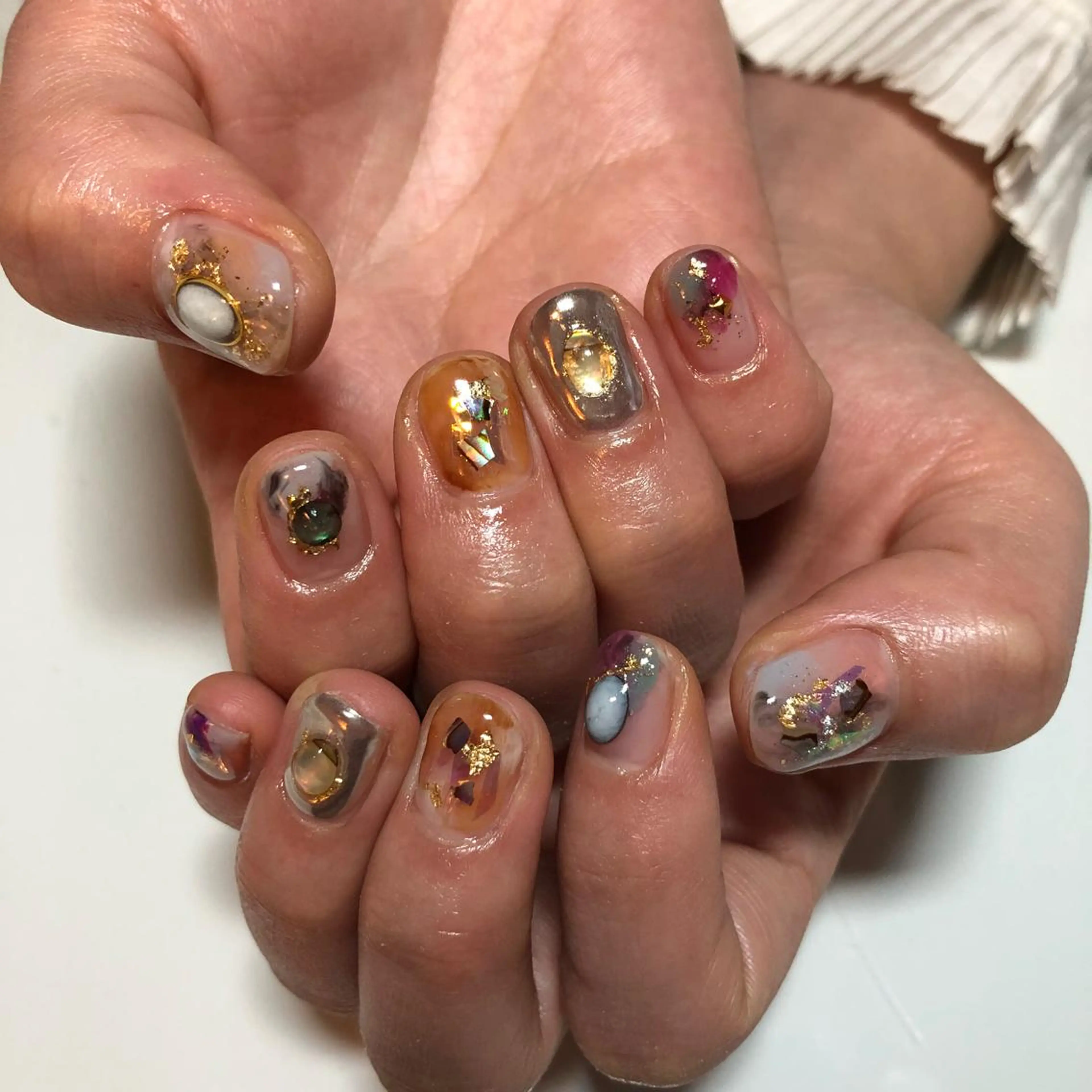 ネイル ニュアンスネイル g-up nail所属・米田 律子のネイルデザイン