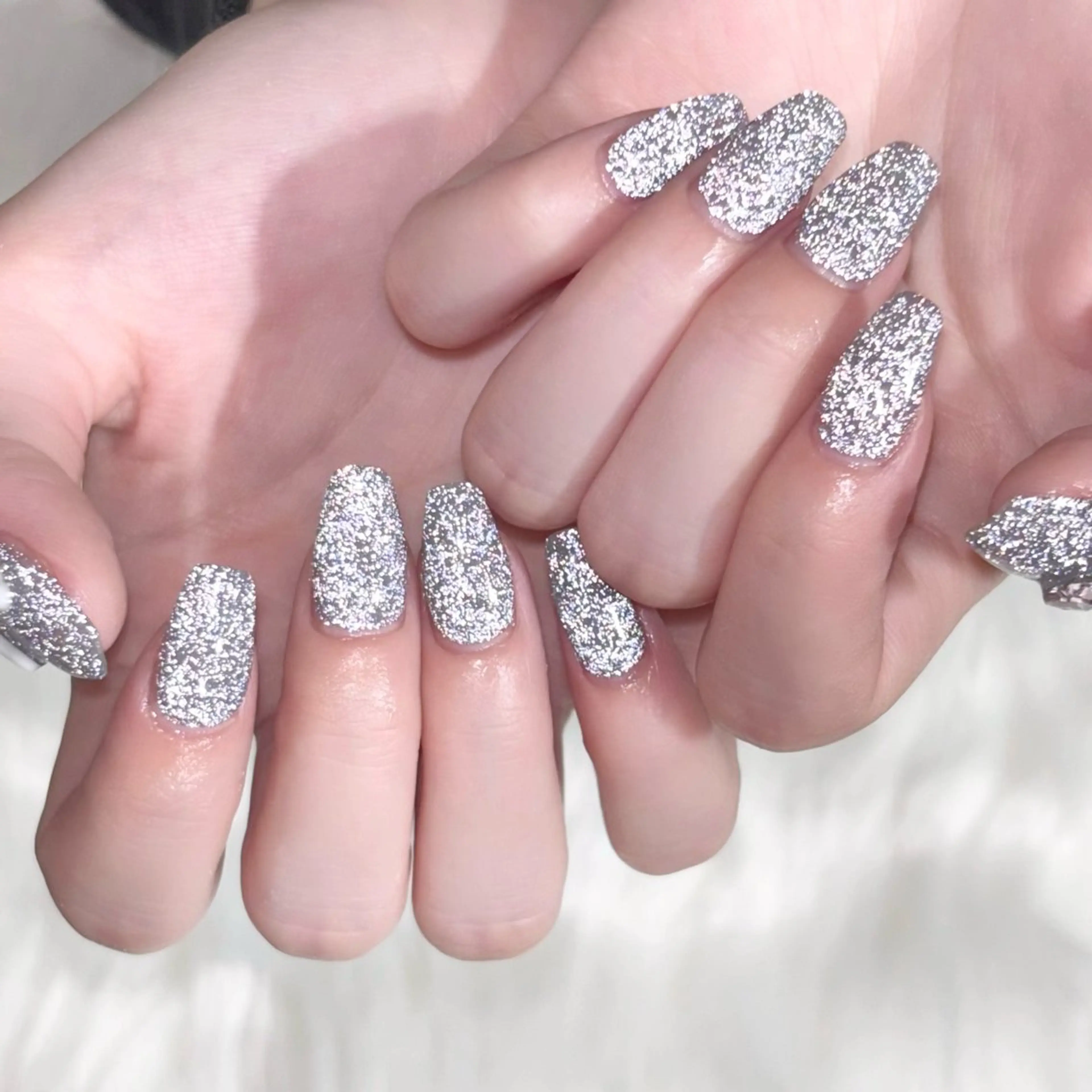 ネイル ブルー フラッシュネイル 🩰fein. 🫧のネイルデザイン