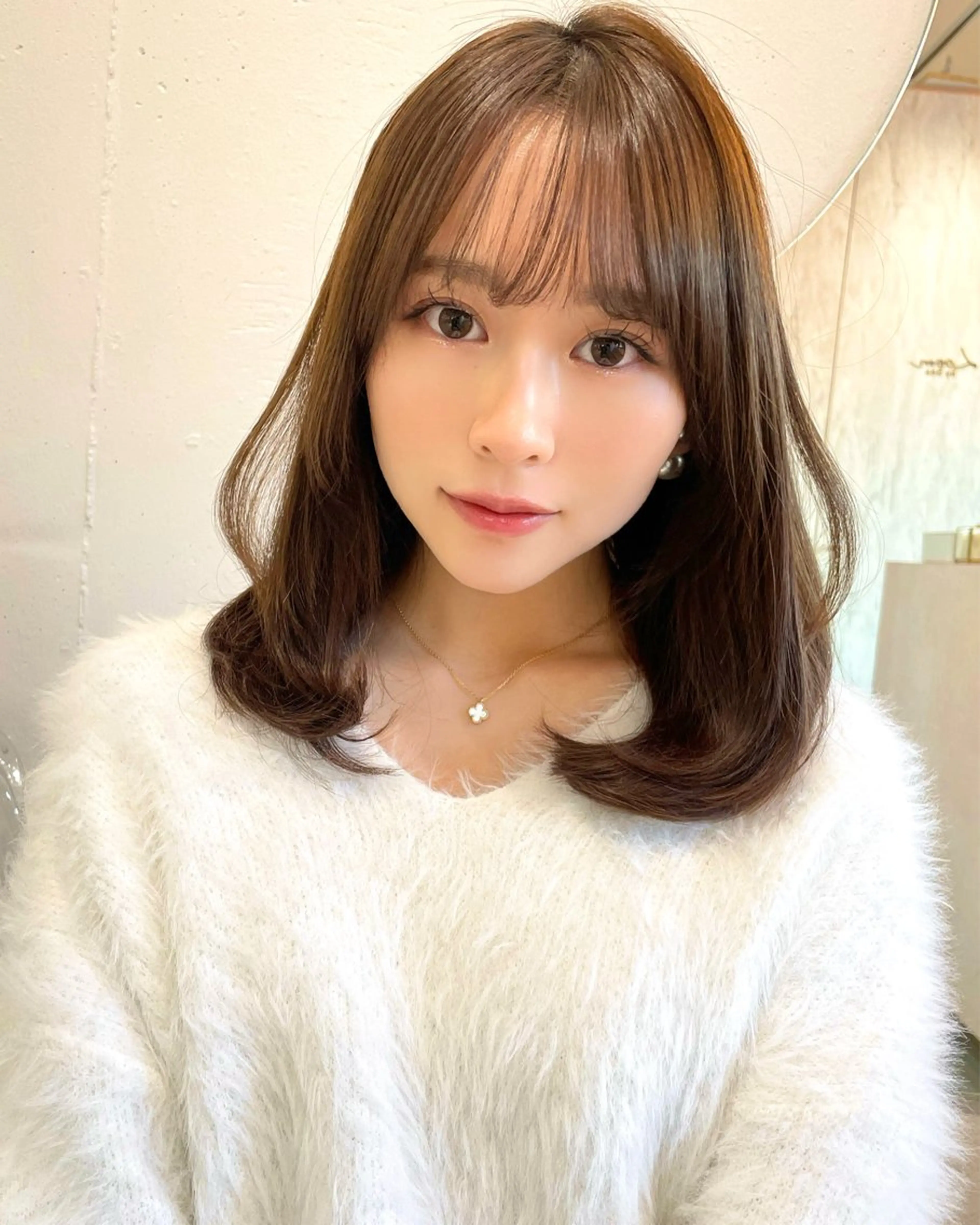 ミディアム カラー カット ヘアカラー トリートメント 韓国ヘア🤍顔周り/ 髪質改善✨/林遼一郎のヘアスタイル