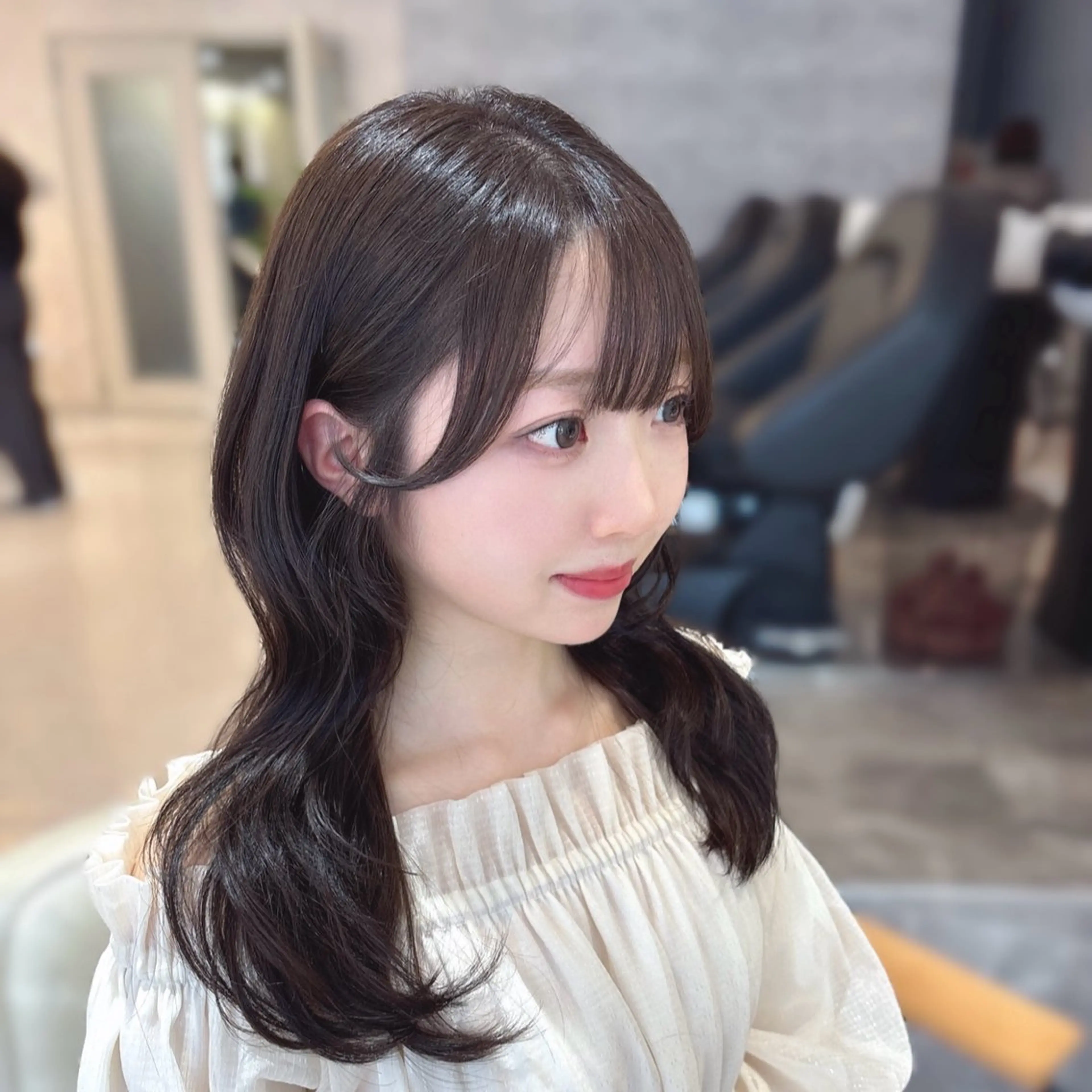 セミロング enu所属・韓国風×髪質改善 ゆりのヘアスタイル