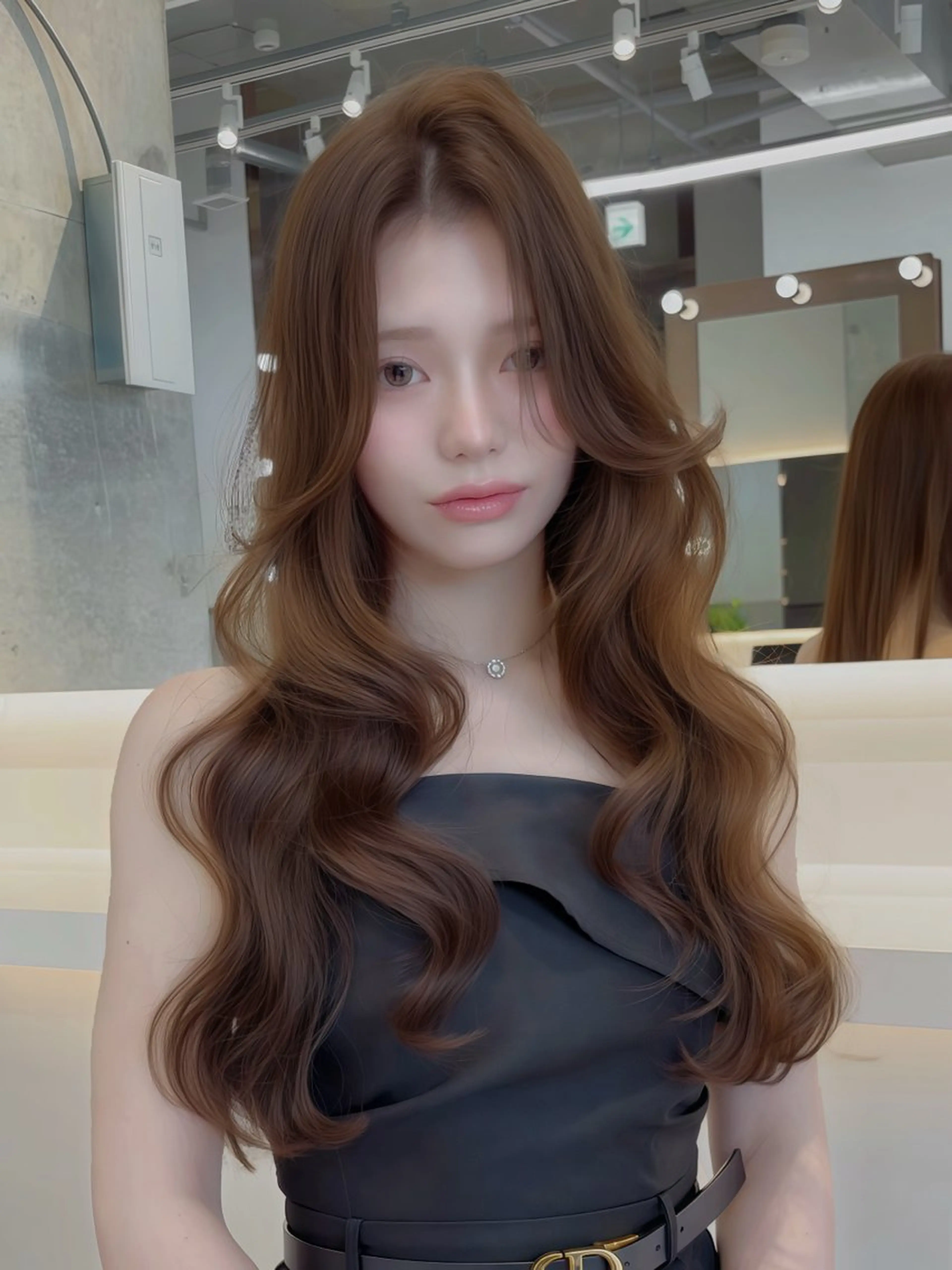 セミロング カラー 髪質改善 レイヤーカット 【博多髪質改善】 吉村　清志のヘアスタイル