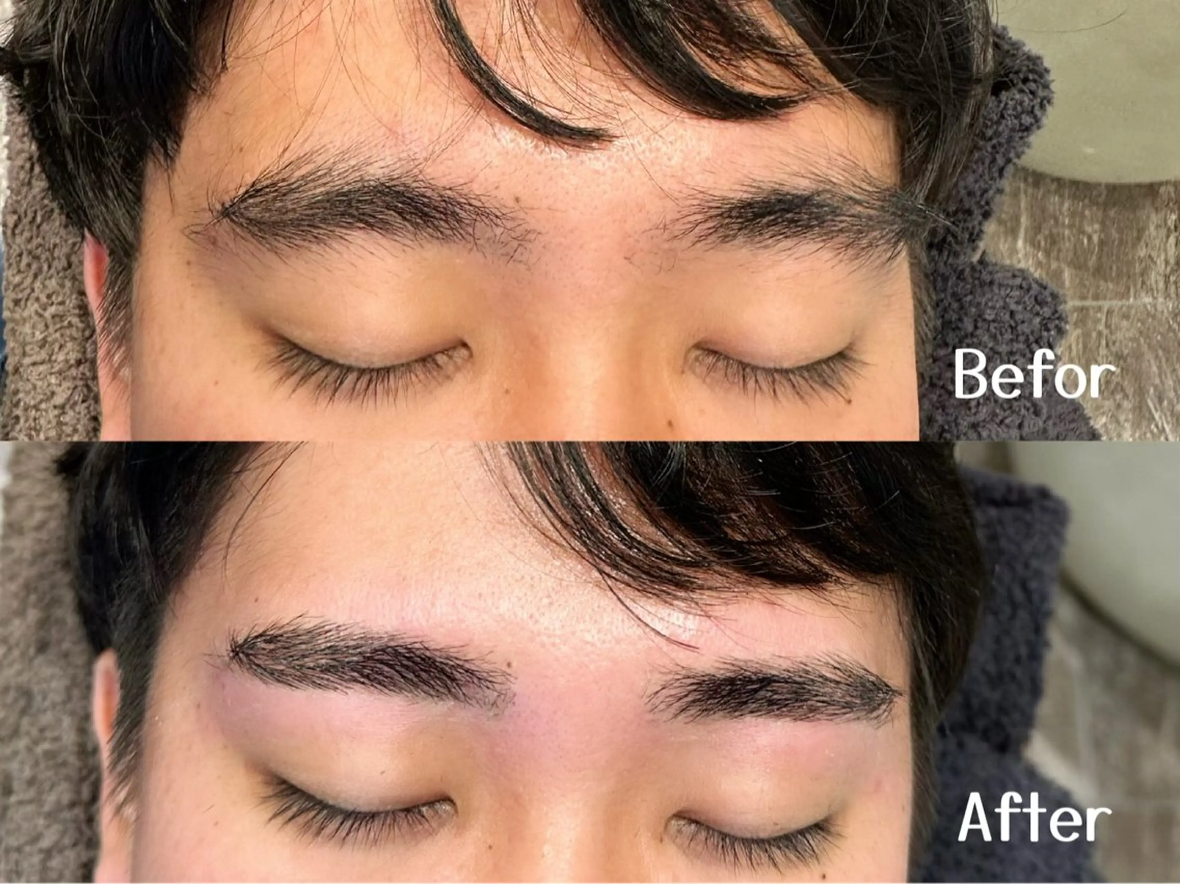 メンズ アイブロウ センターパート メンズアイブロウ メンズカット×眉毛 デザイナー⚘Nanaの眉毛・アイブロウイメージ