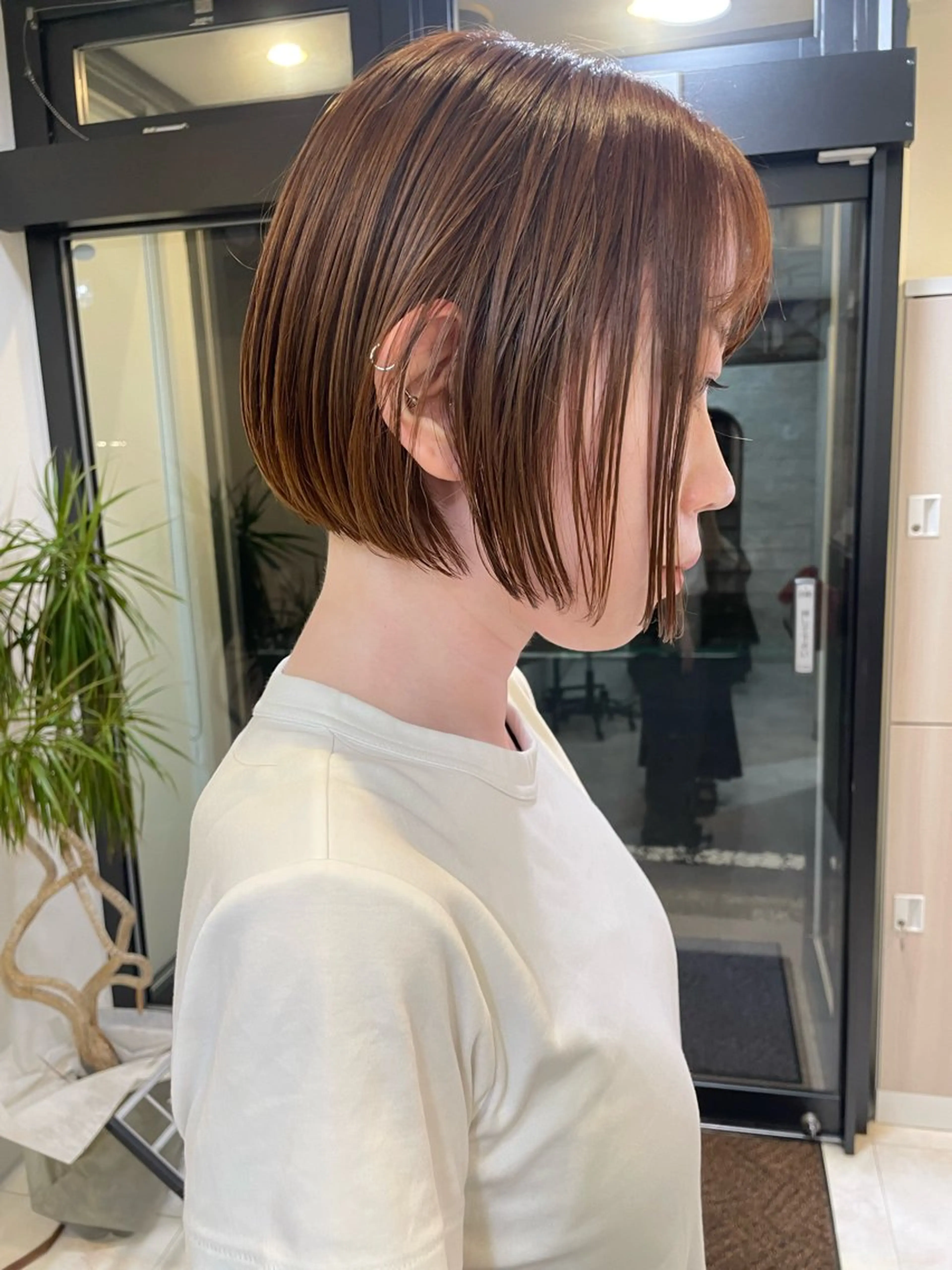 ショート 切りっぱなしボブ ボブ カット ヘアカラー トリートメント 【ボブ/個室サロン】 癒し空間mimuraのヘアスタイル