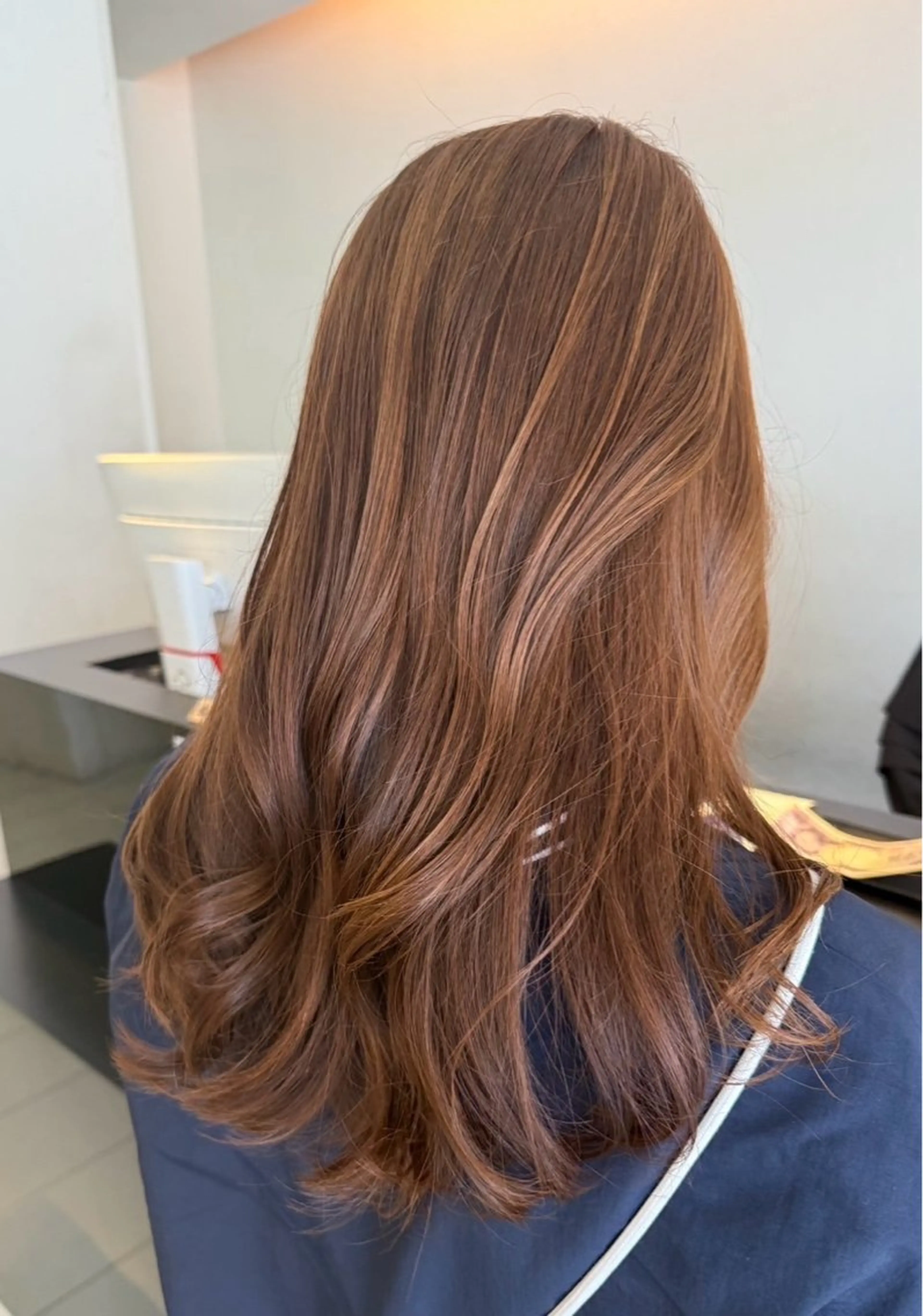 セミロング カット ヘアカラー 濵田さらさ カットモデル募集中のヘアスタイル