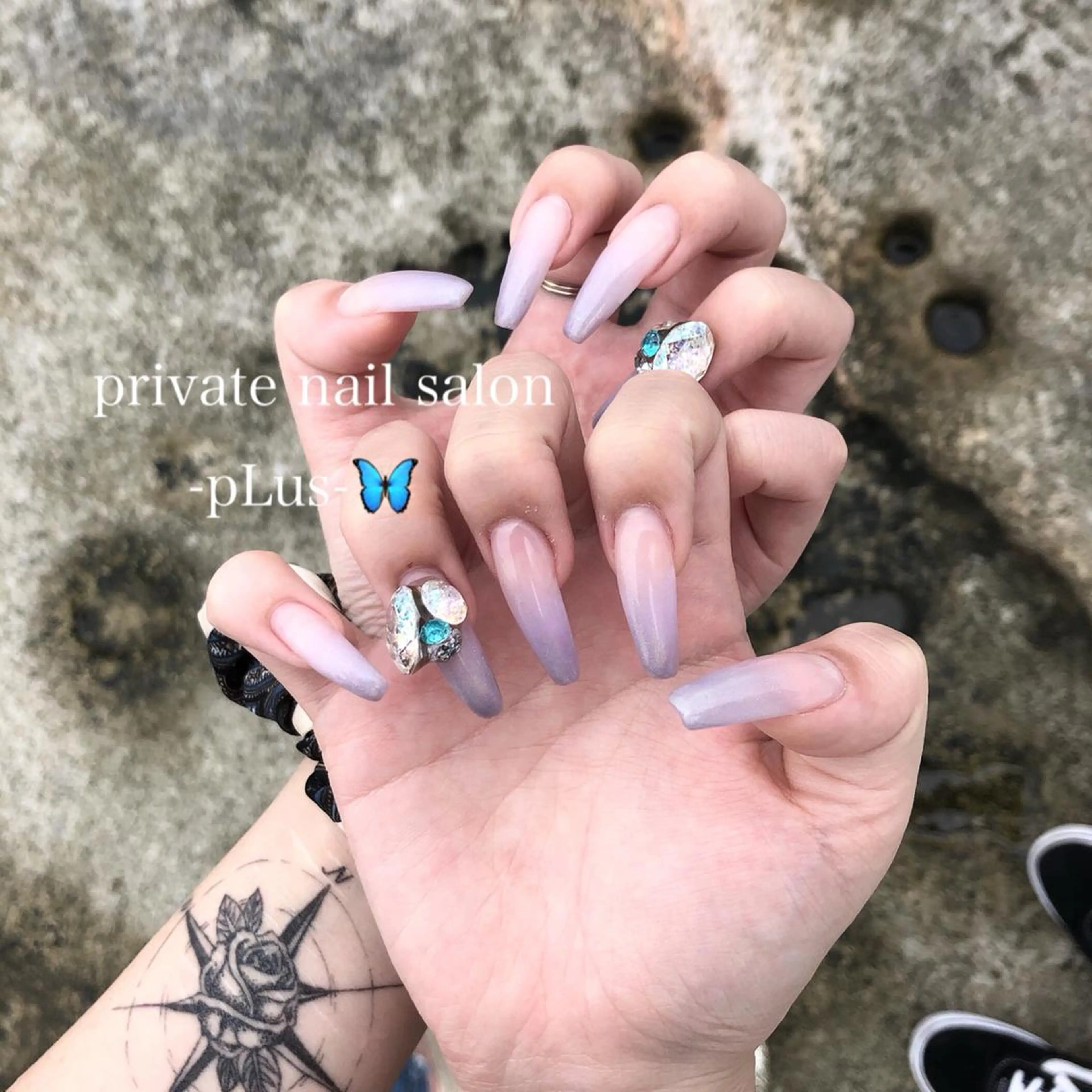 ネイル キラキラネイル パープル nail salon 7 _seven_のネイルデザイン