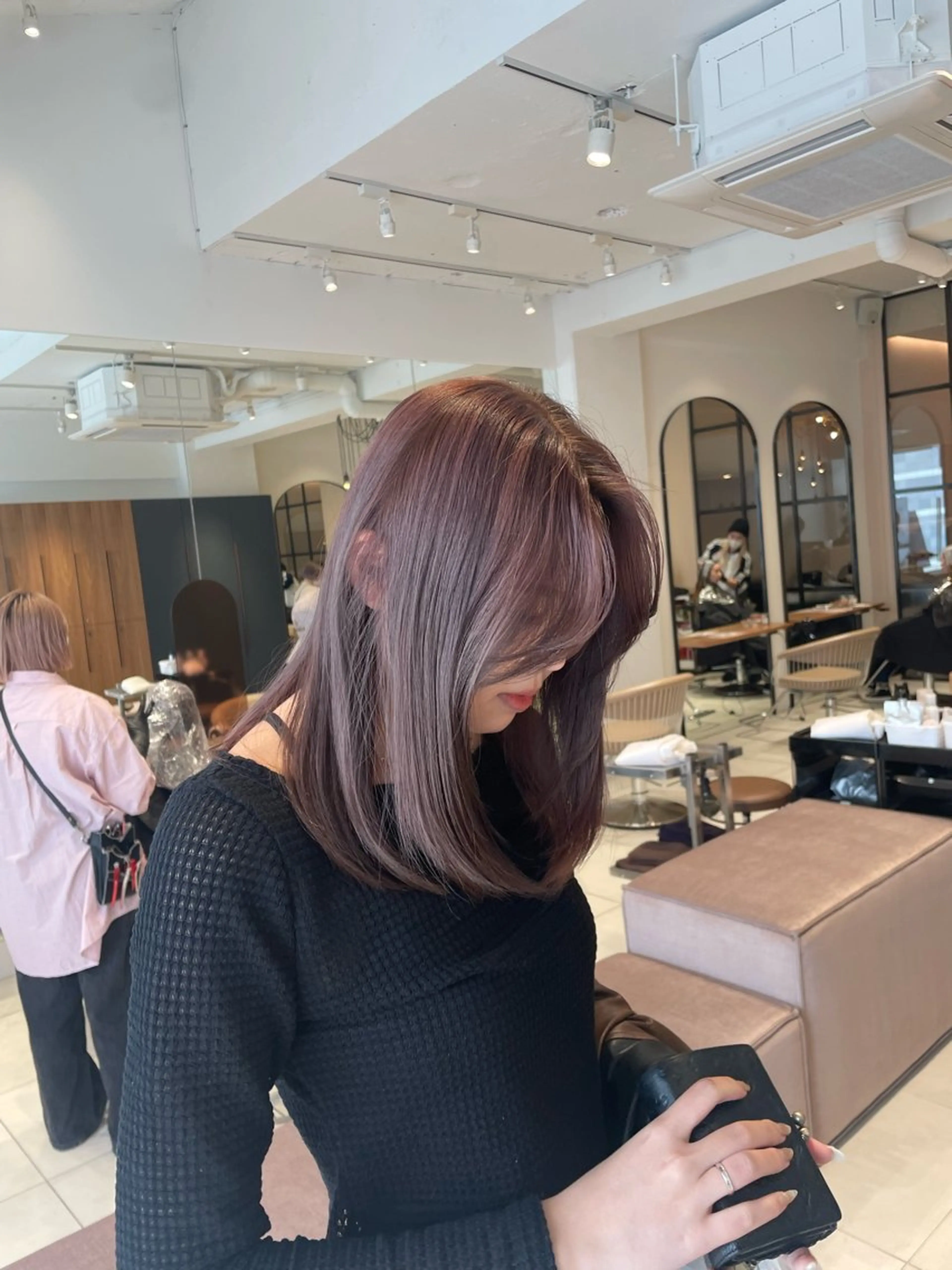 セミロング カラー 無料ショートカット 募集中📛杏のヘアスタイル