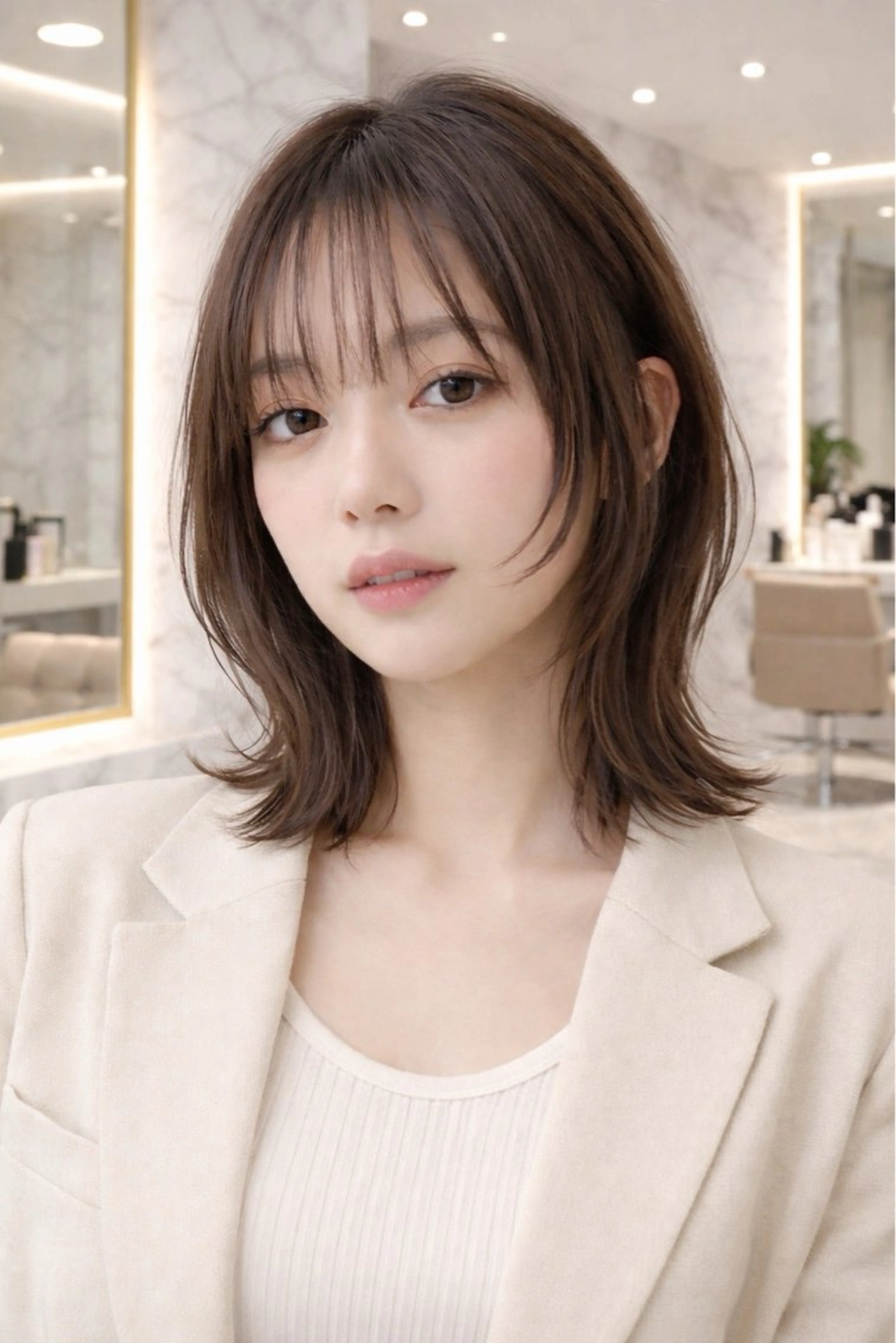 ミディアム ヘアカラー トリートメント Maya /カラーモデルのヘアスタイル