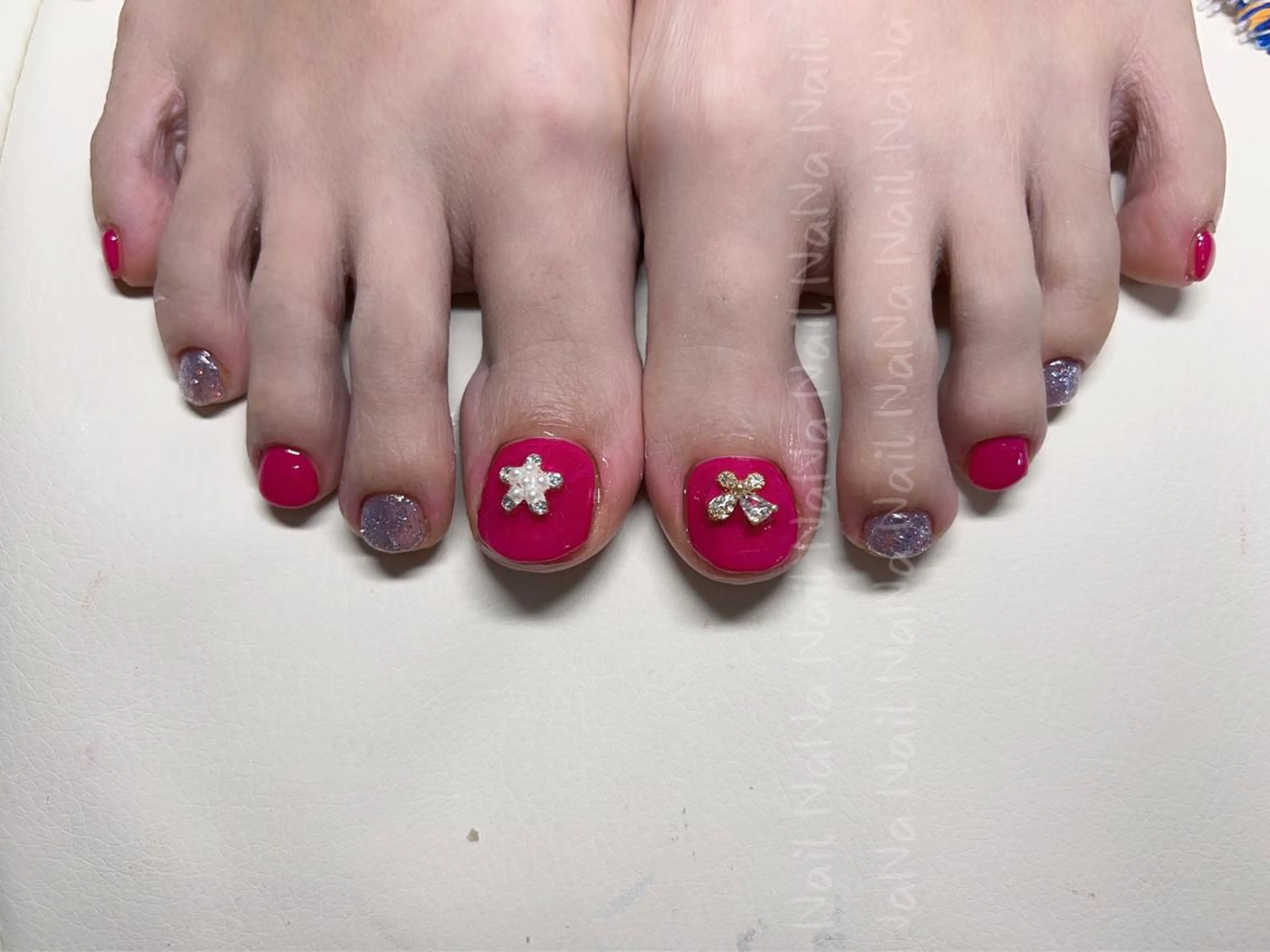 ショート カラー ネイル フットネイル Nail NaNaのネイルデザイン