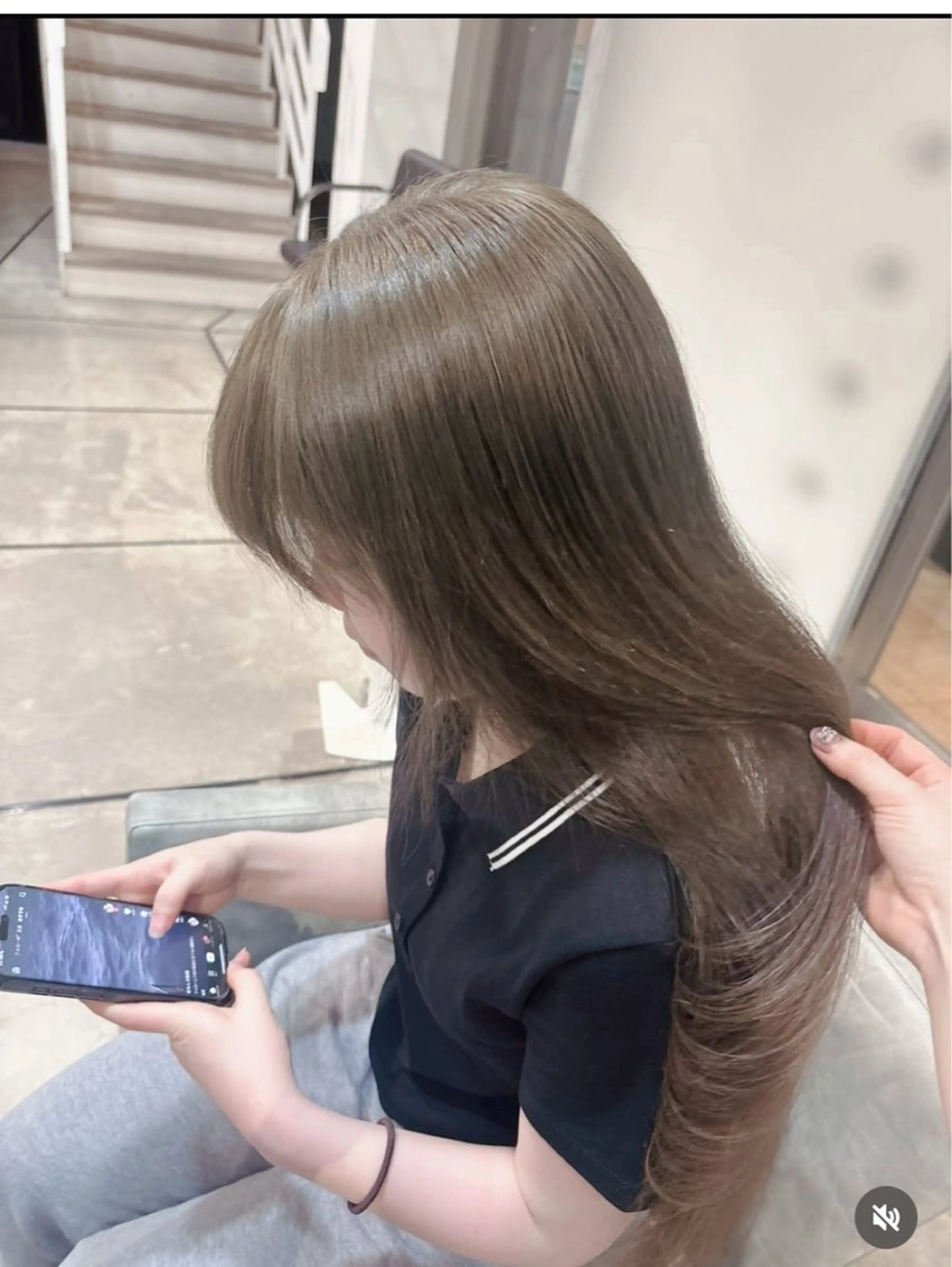 ロング カット ヘアカラー yui/ラベンダー/ ピンク/ワインレッドのヘアスタイル