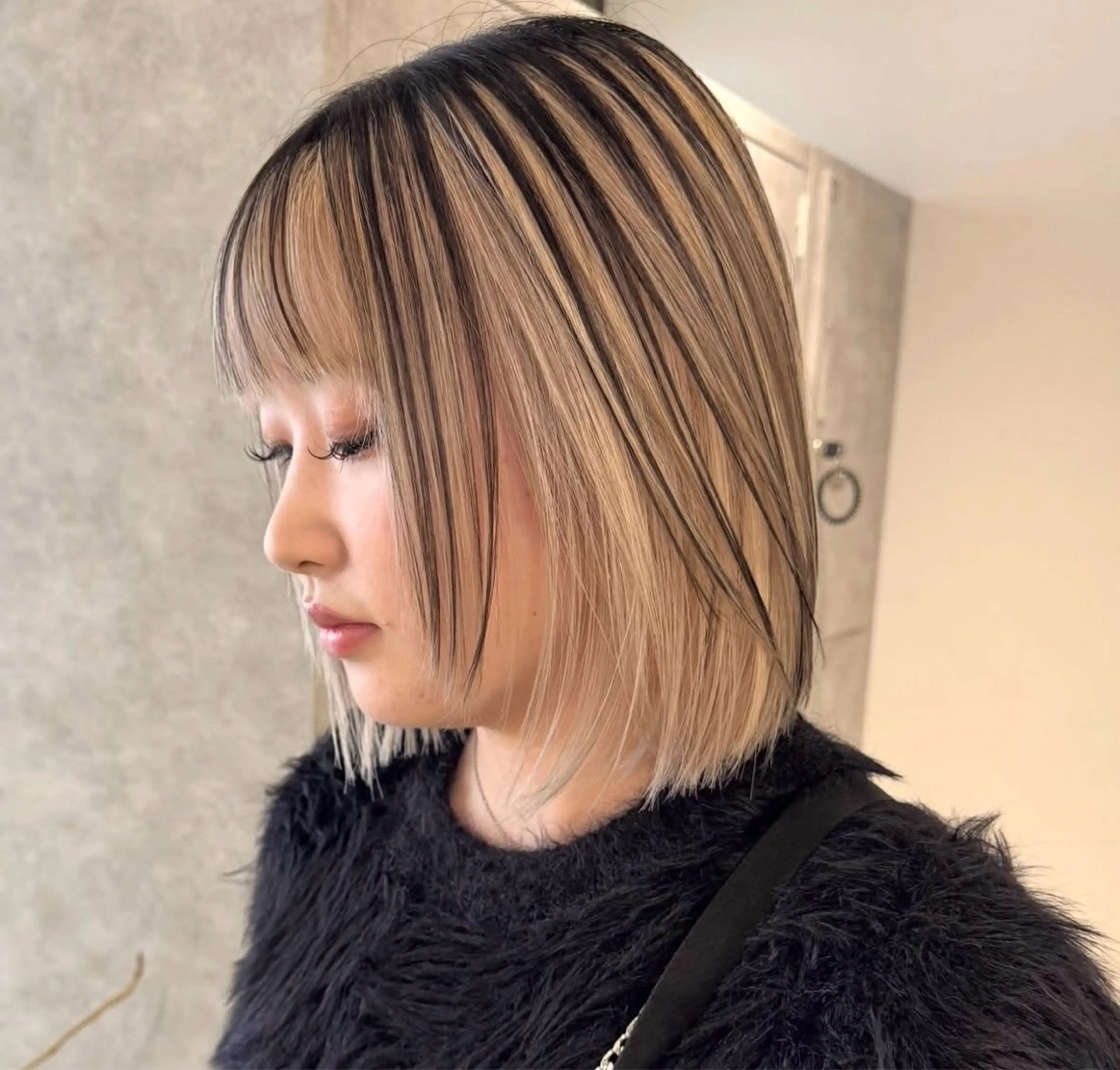 ミディアム カラー moon/髪質改善/ ブリーチ/レイヤー☪のヘアスタイル