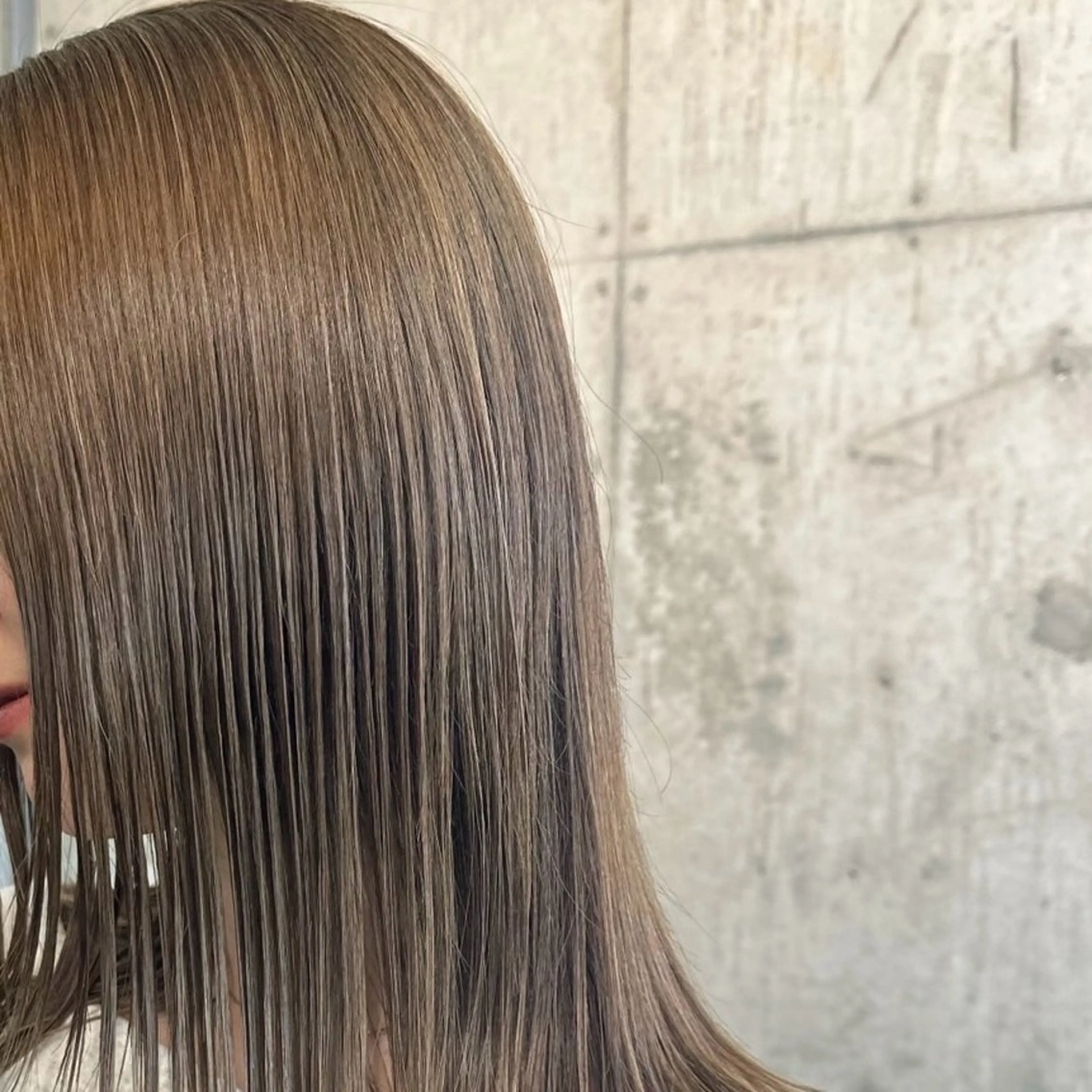 セミロング カラー ヘアアレンジ オリーブカラー ヘアカラー 艶髪/ショートボブ /KYOYAのヘアスタイル