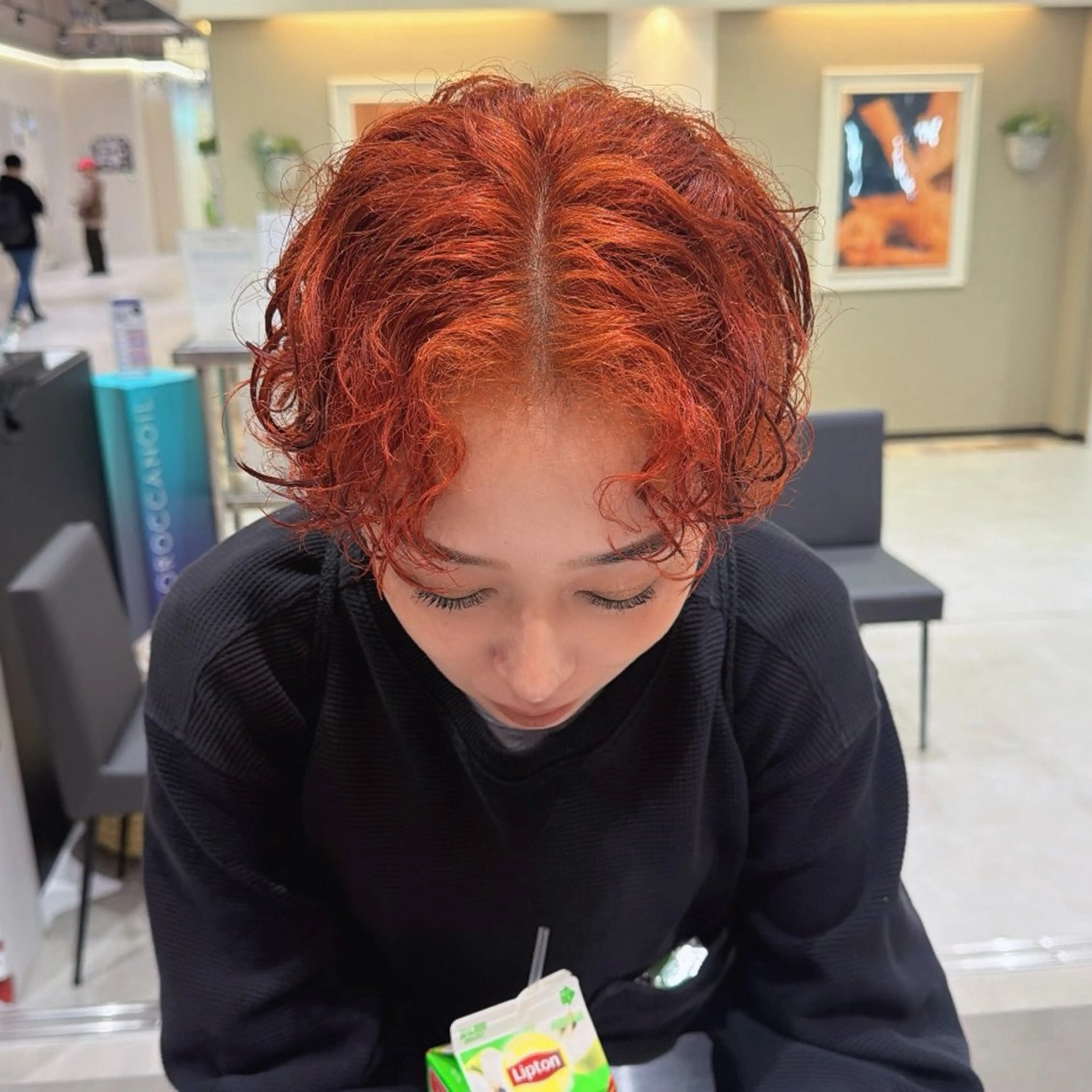 ショート カット ヘアカラー トリートメント ヘッドスパ ヘアセット 🇰🇷韓国ワンホン カラー🎀✨️AYUのヘアスタイル