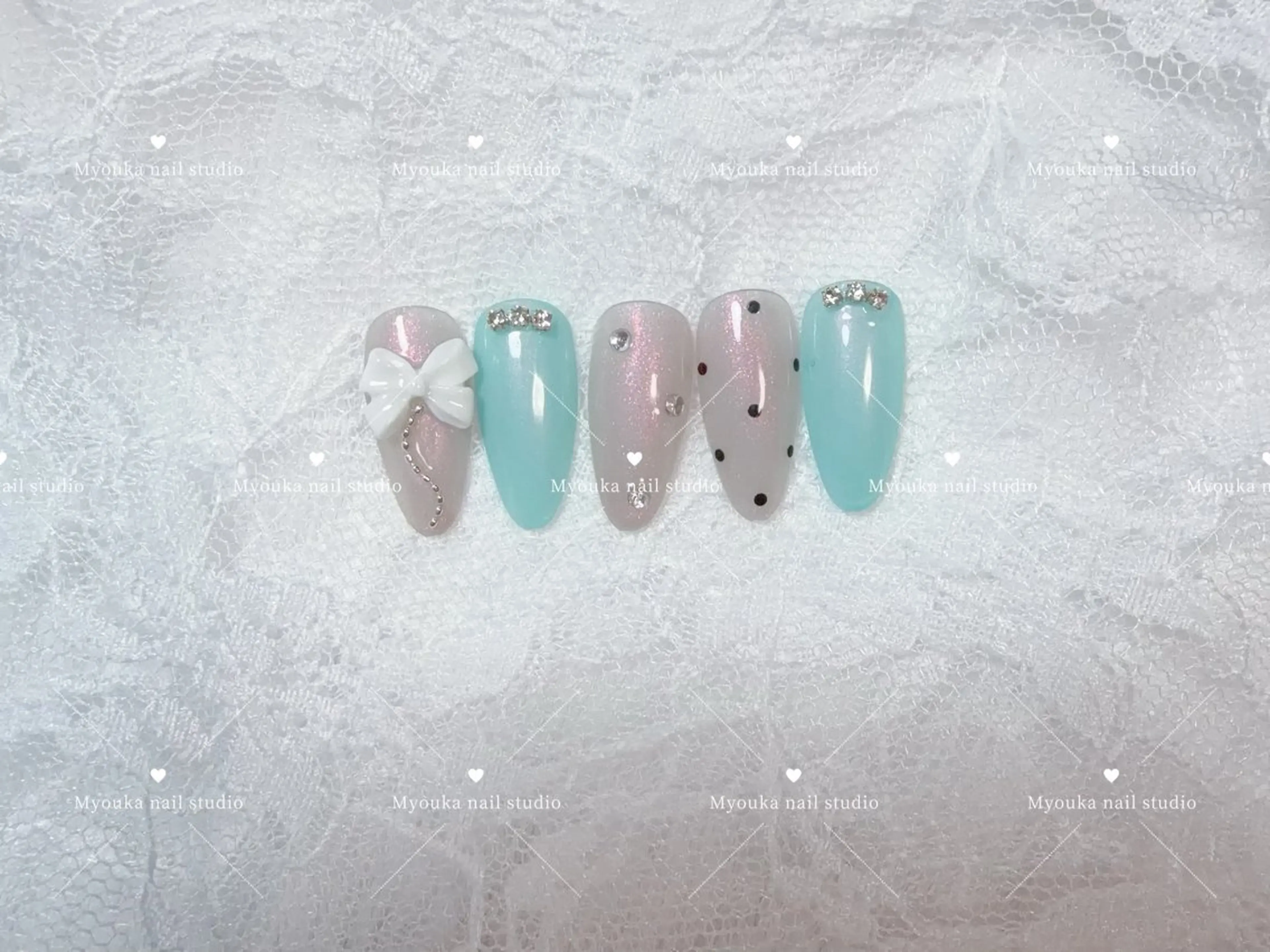 ネイル チークネイル 長さ出し フットネイル ジェルネイル グラデーション ハンドネイル ハンドケア Myouka 板橋区大山駅前店のネイルデザイン