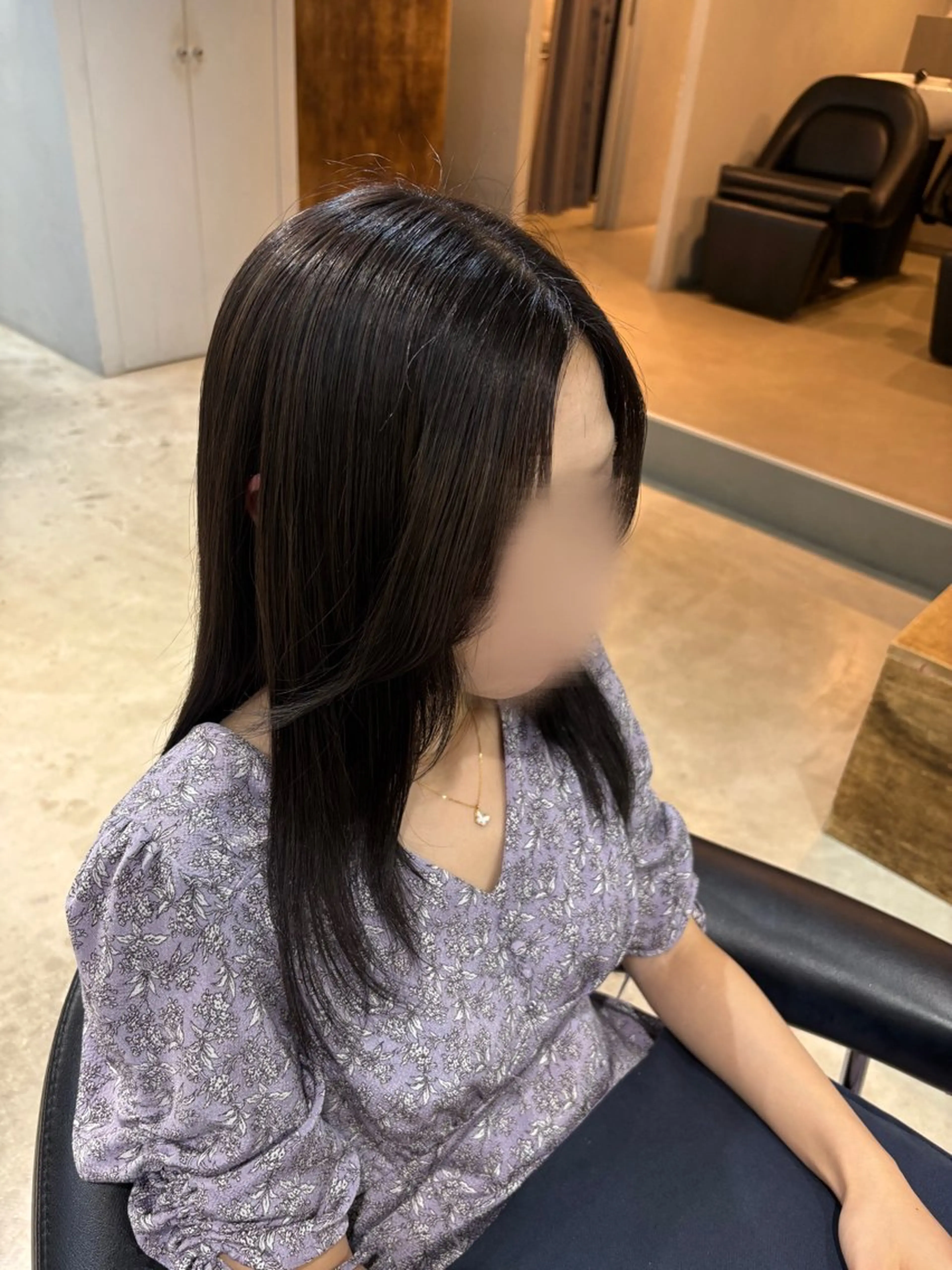 ロング カラー ブリーチ ブラウンカラー ココアブラウン ヘアカラー トリートメント 縮毛矯正特別価格 /表参道/ことりのヘアスタイル