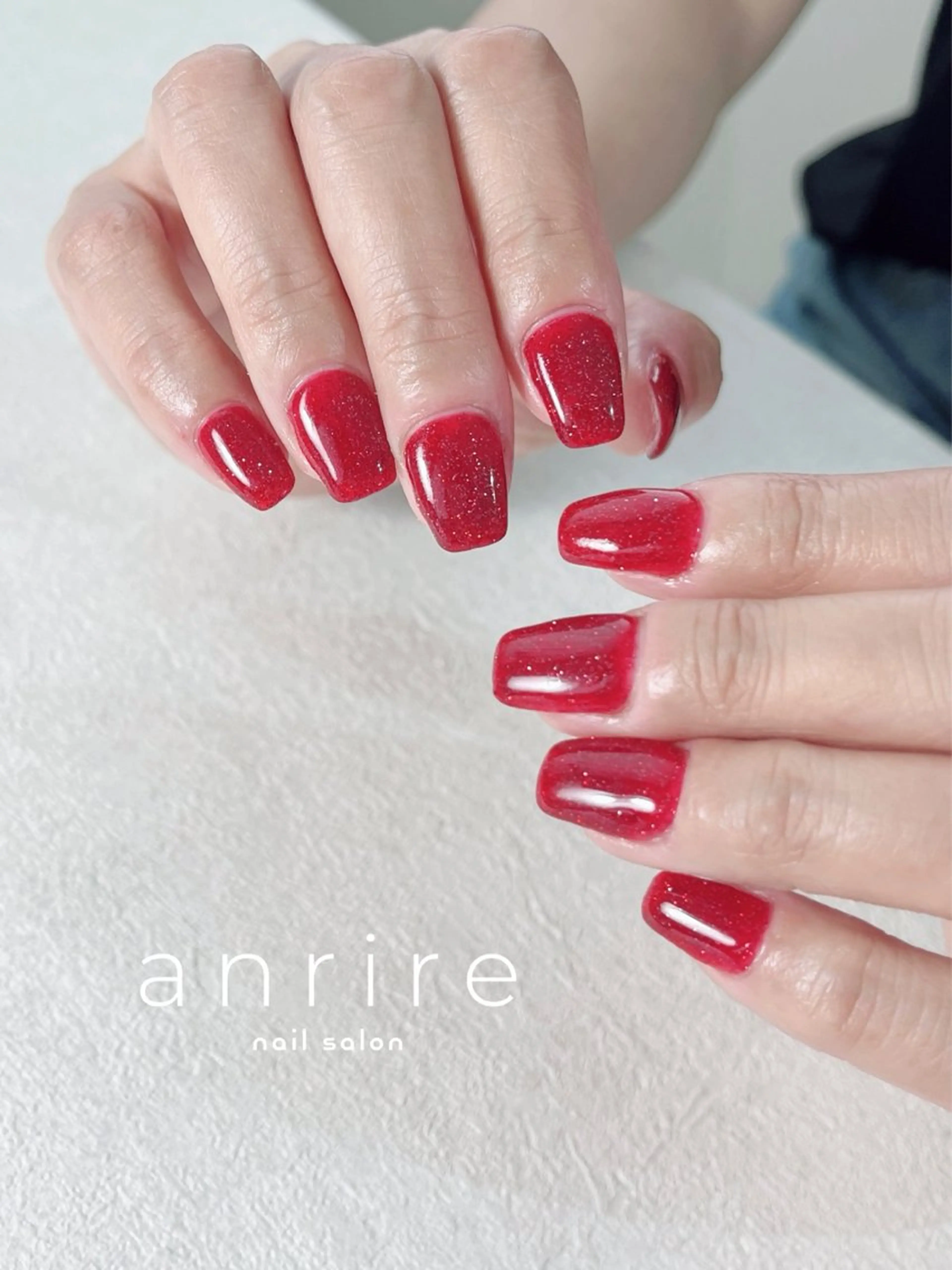 ネイル ボルドー フラッシュネイル ジェルネイル キラキラネイル ワンカラーネイル ハンドネイル nail salon anrire〜アンリール〜所属・nailsalon anrireのネイルデザイン