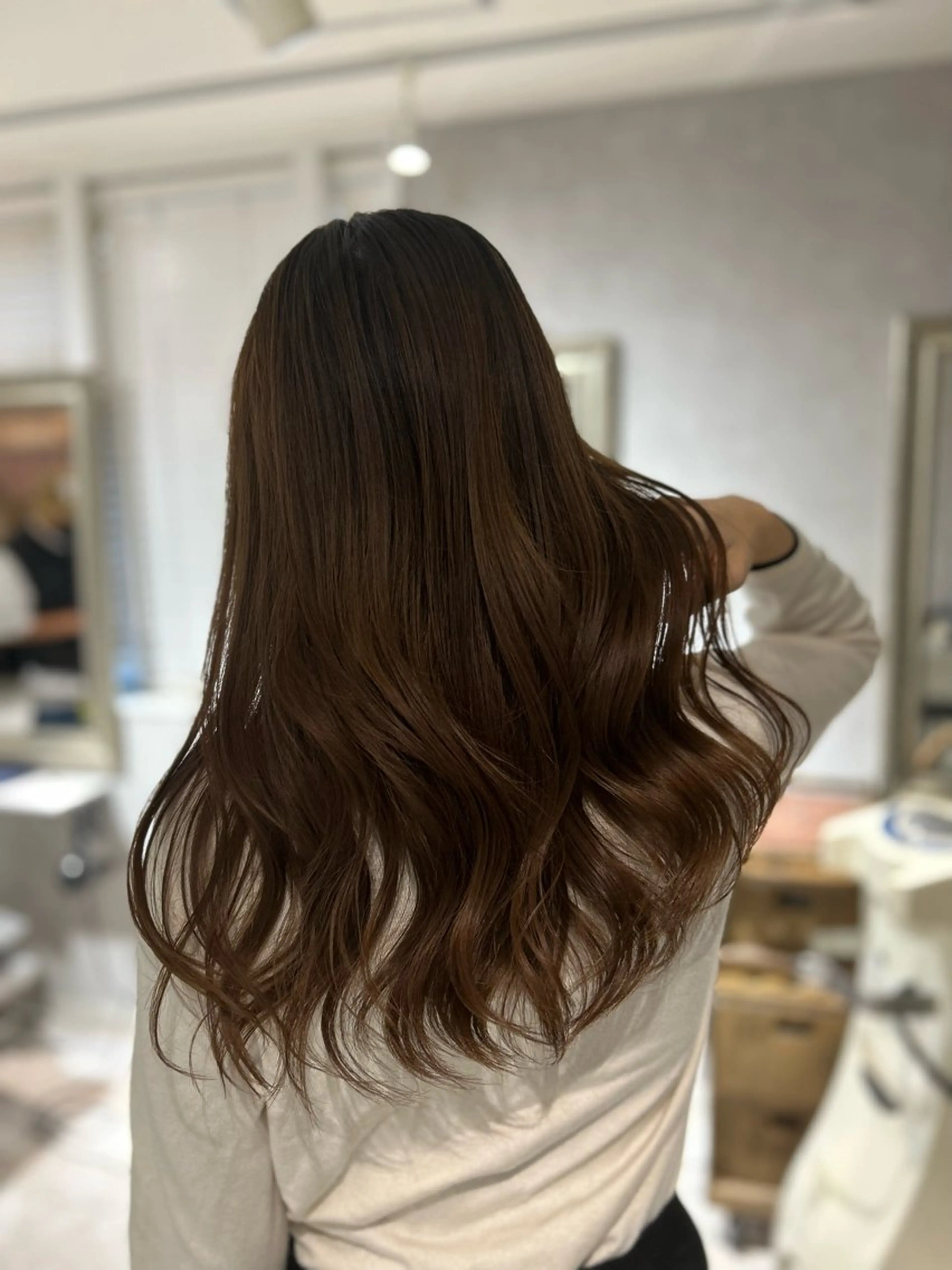 ロング カラー ヘアアレンジ ベージュカラー ブラウンカラー 綾/似合わせcut うめだの隠れ家サロンのヘアスタイル