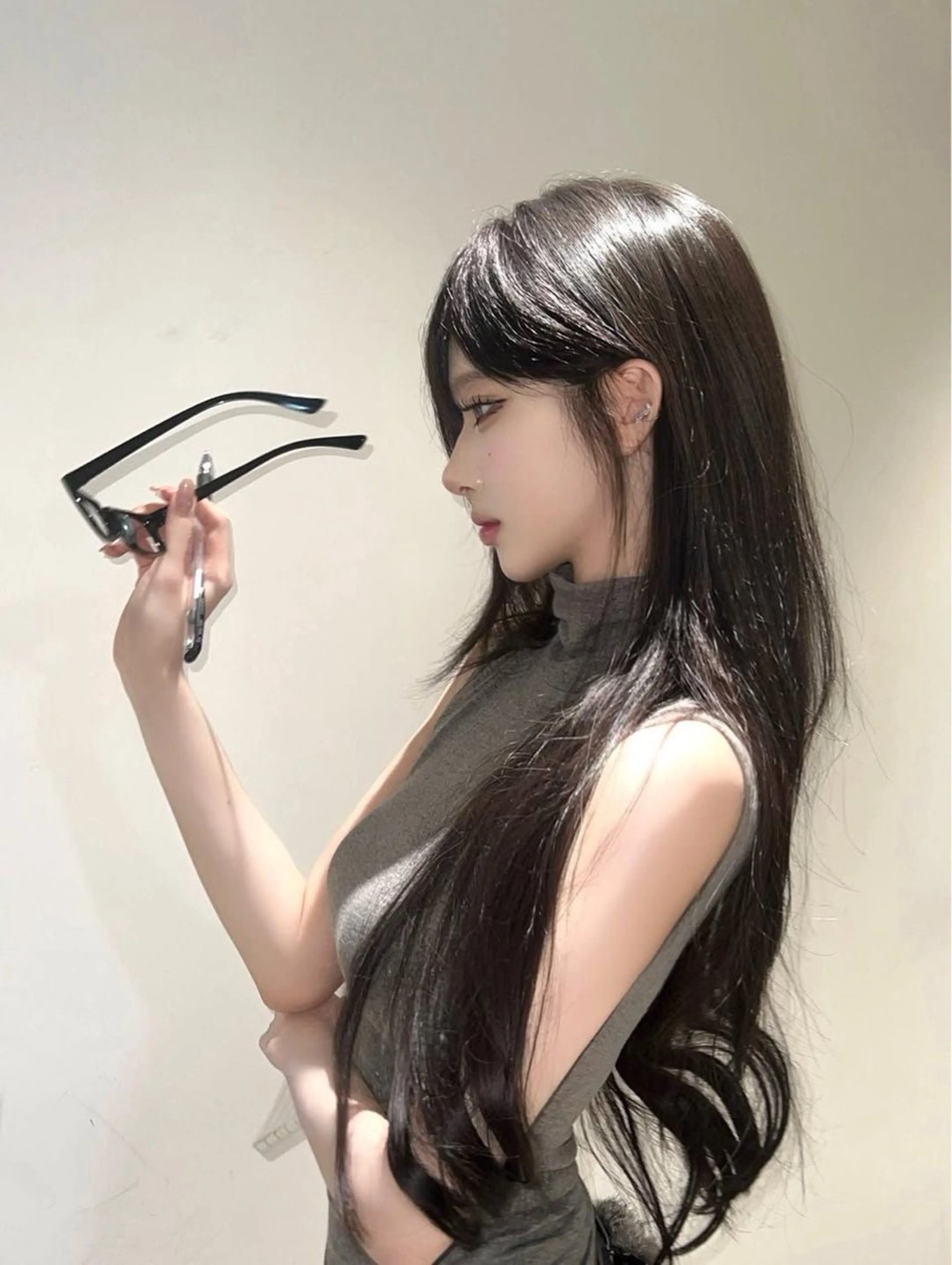 ロング カット ヘアカラー トリートメント 原宿／ワンホンヘア SAAYA🖤のヘアスタイル