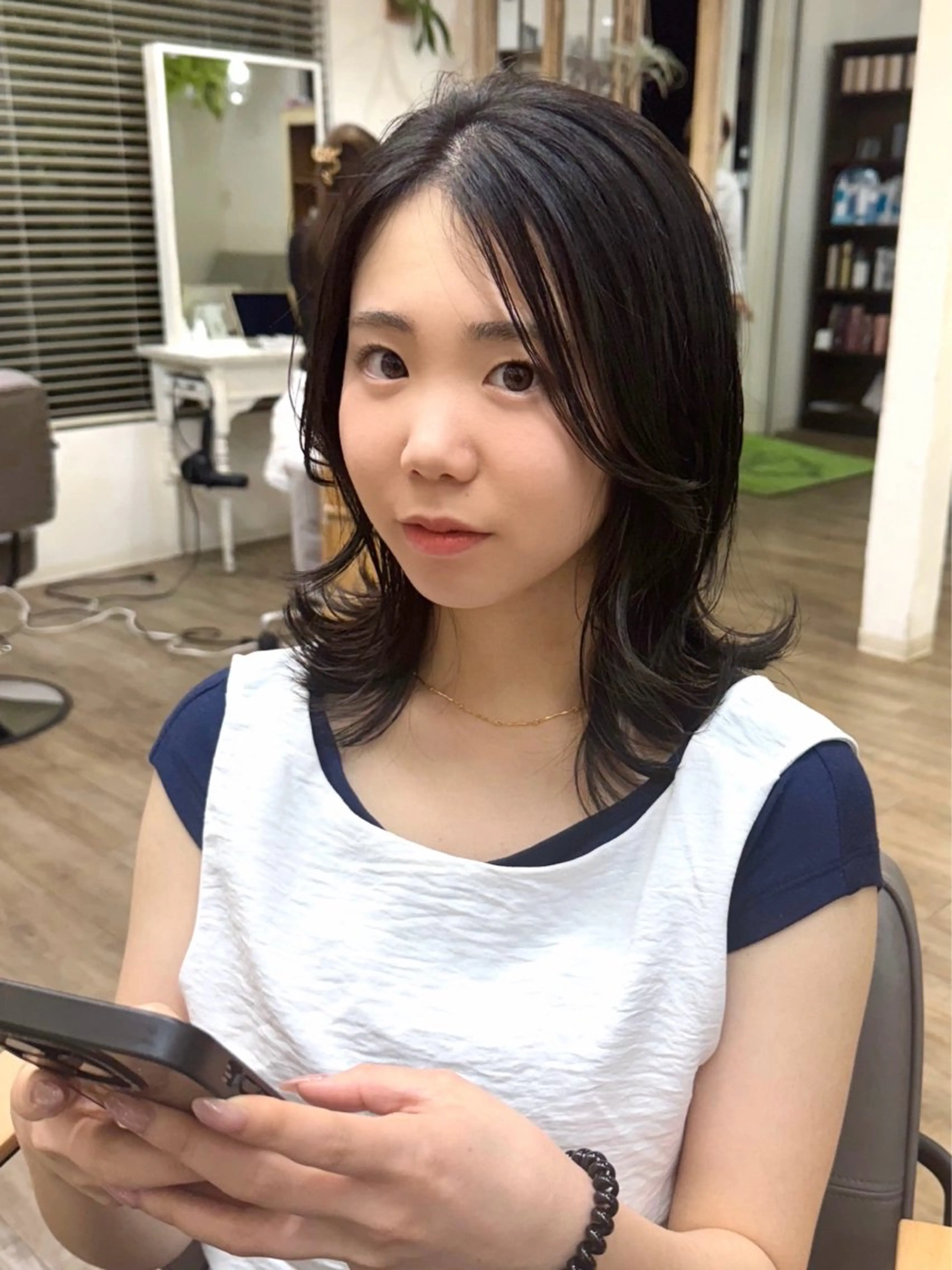 ミディアム 韓国風ヘア カット トリートメント ayaka‎/暖色/ レイヤーカット🩰のヘアスタイル