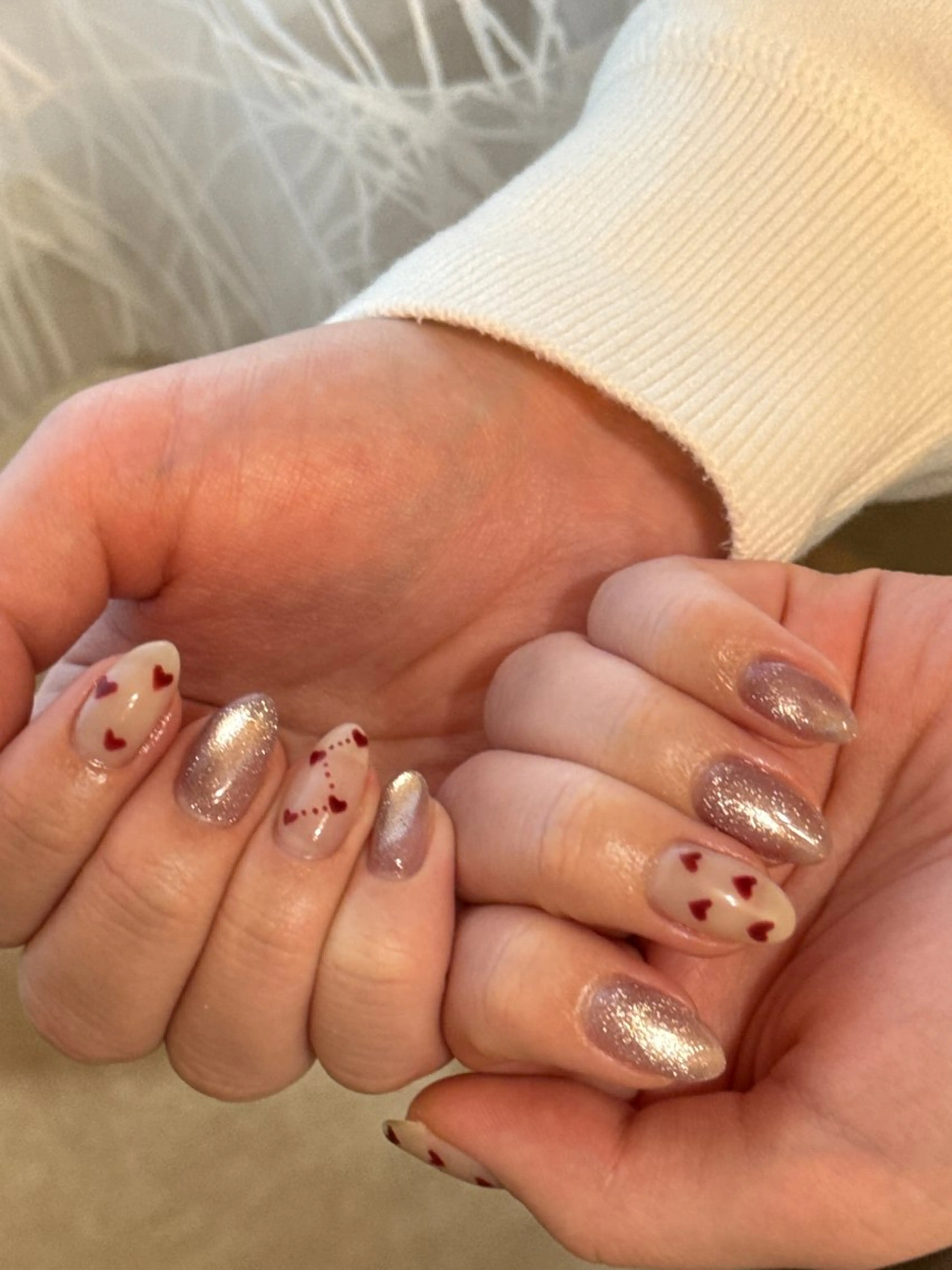 ネイル ハート ハンドネイル ayaka naruのネイルデザイン