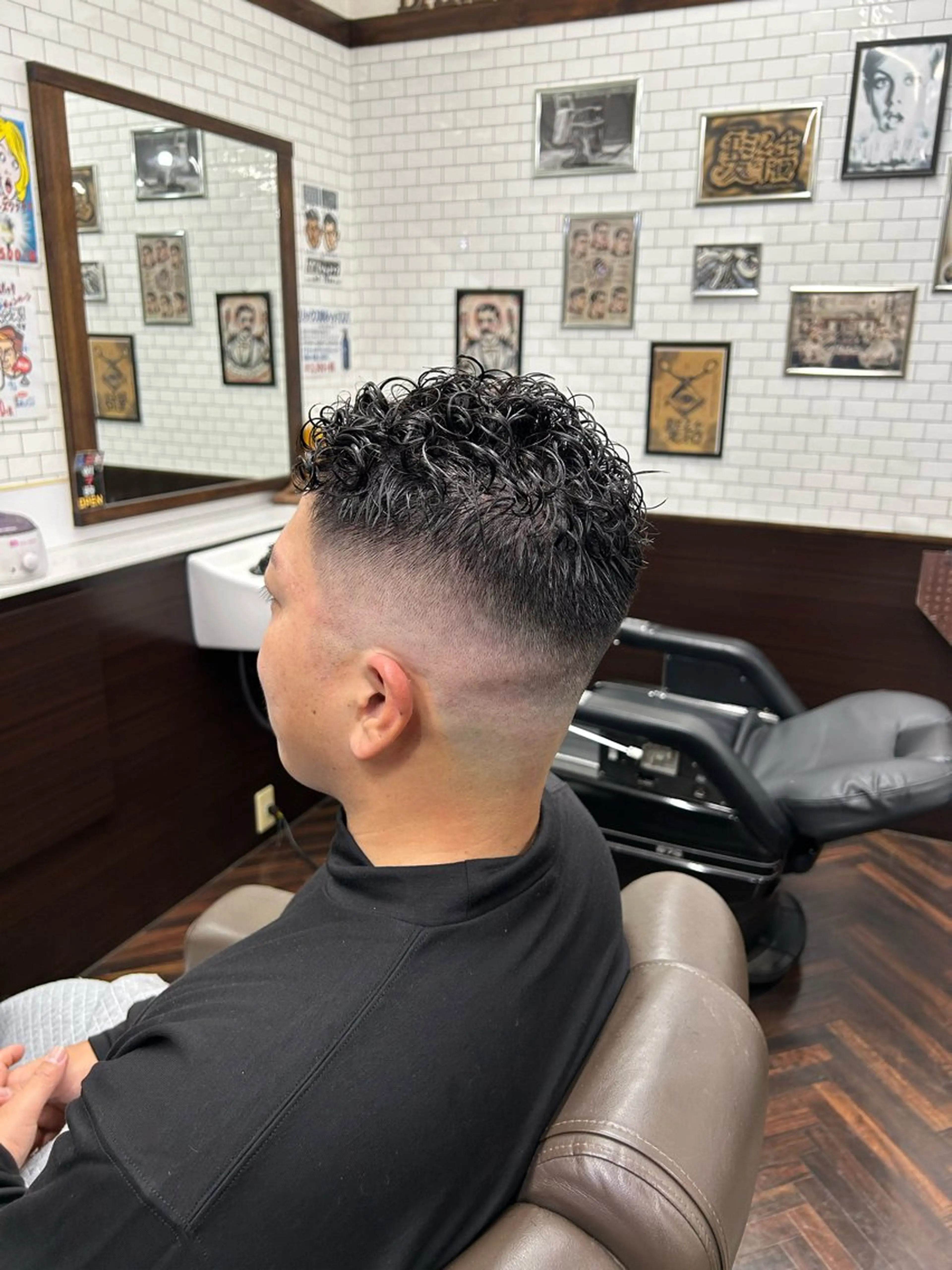 ショート パーマ メンズ モデル募集中‼️ 安座間💈のヘアスタイル