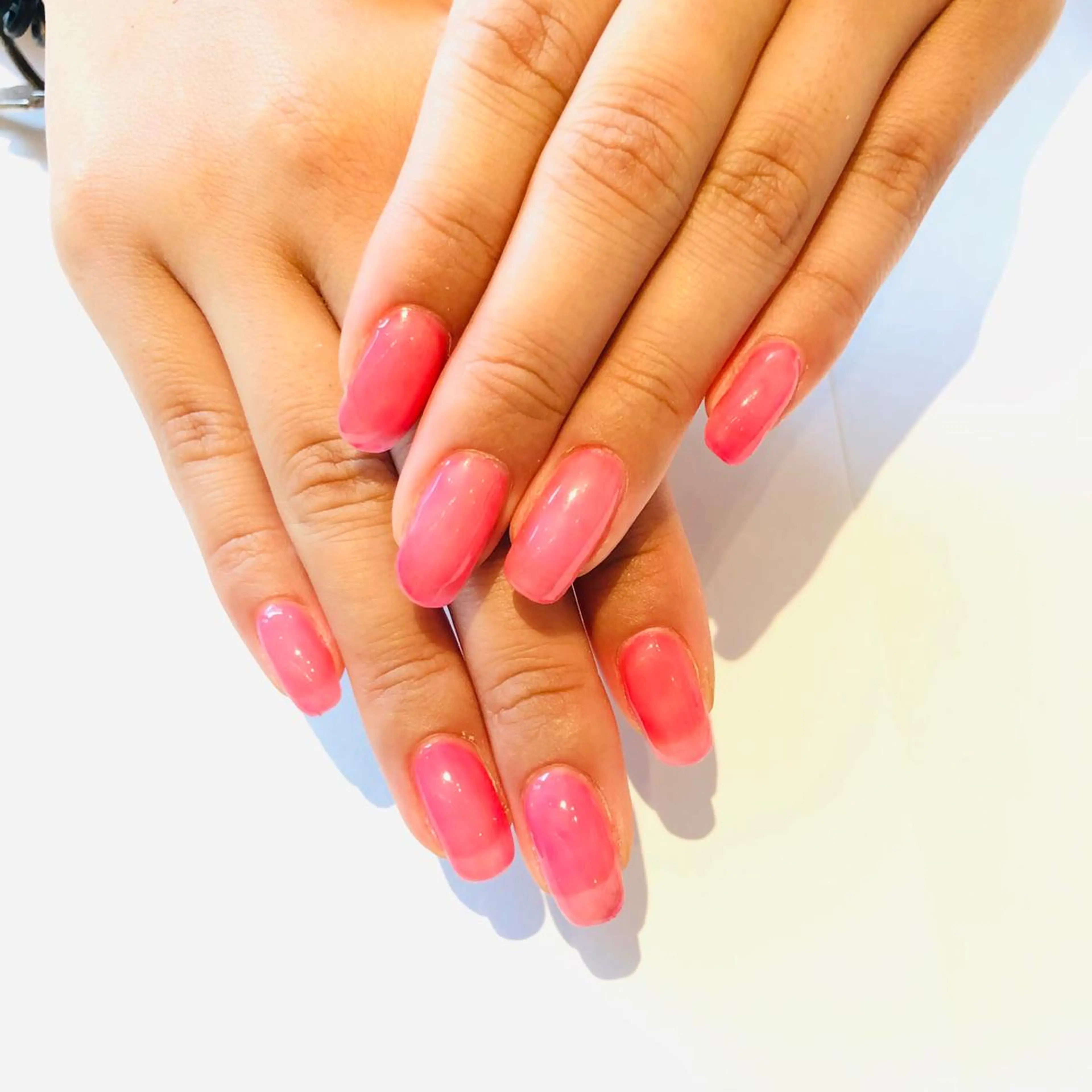 ネイル ピンク 大阪福島韓国束感まつ げ Sayaka🤍のマツエク・マツパデザイン