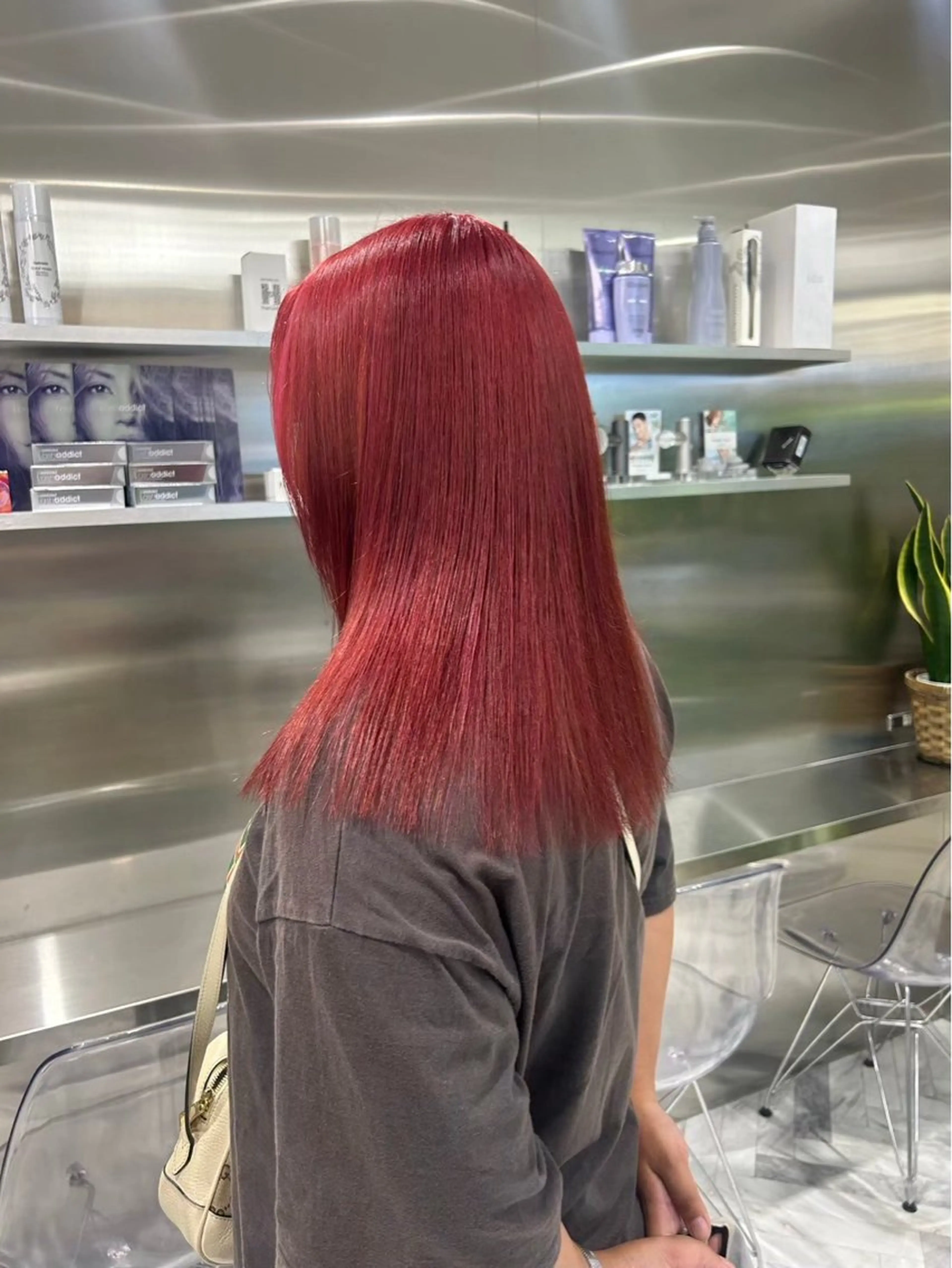 セミロング ARISA︎ メンズハイトーンのヘアスタイル