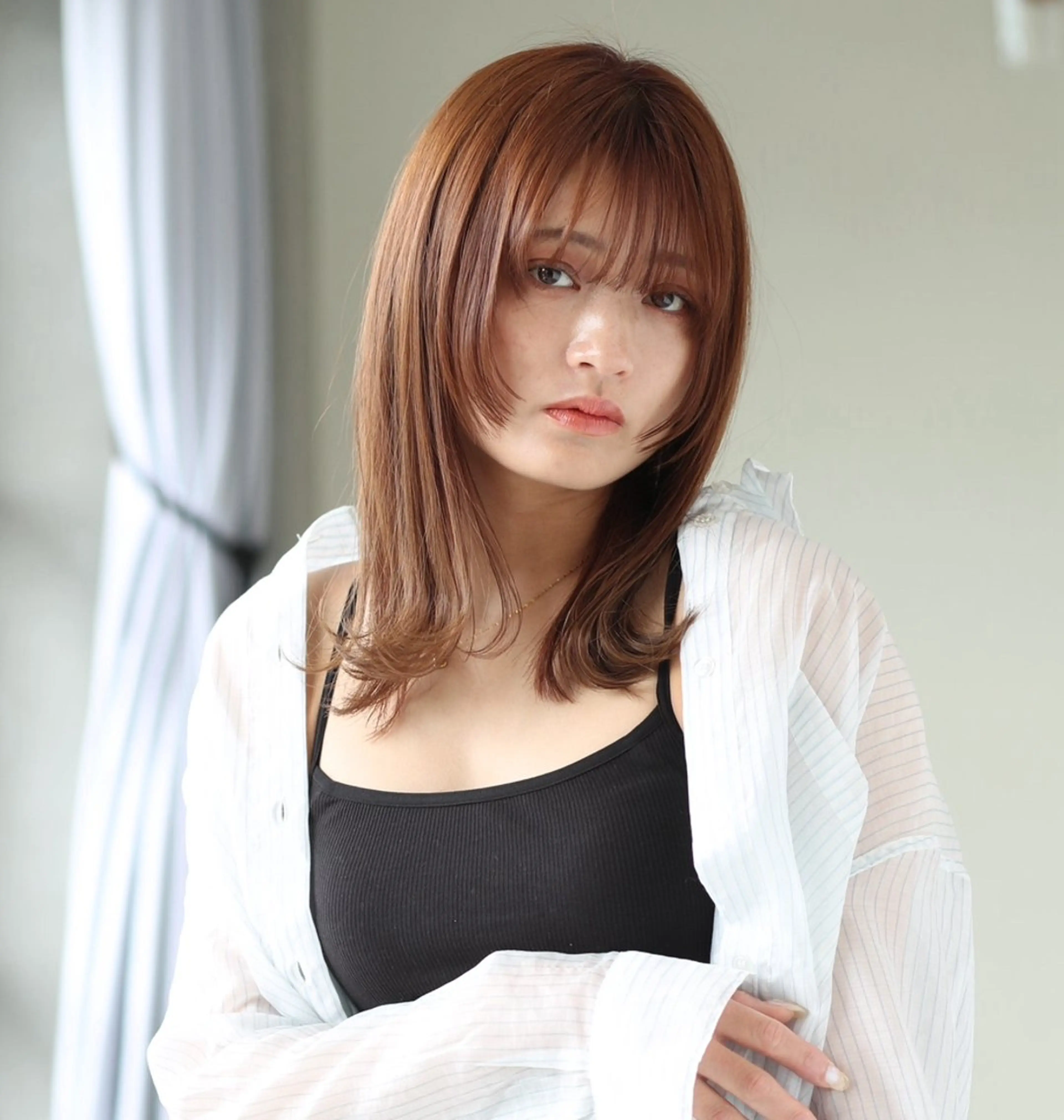 ミディアム レイヤーカット liberal所属・🧦 miyu/石橋阪大前のヘアスタイル