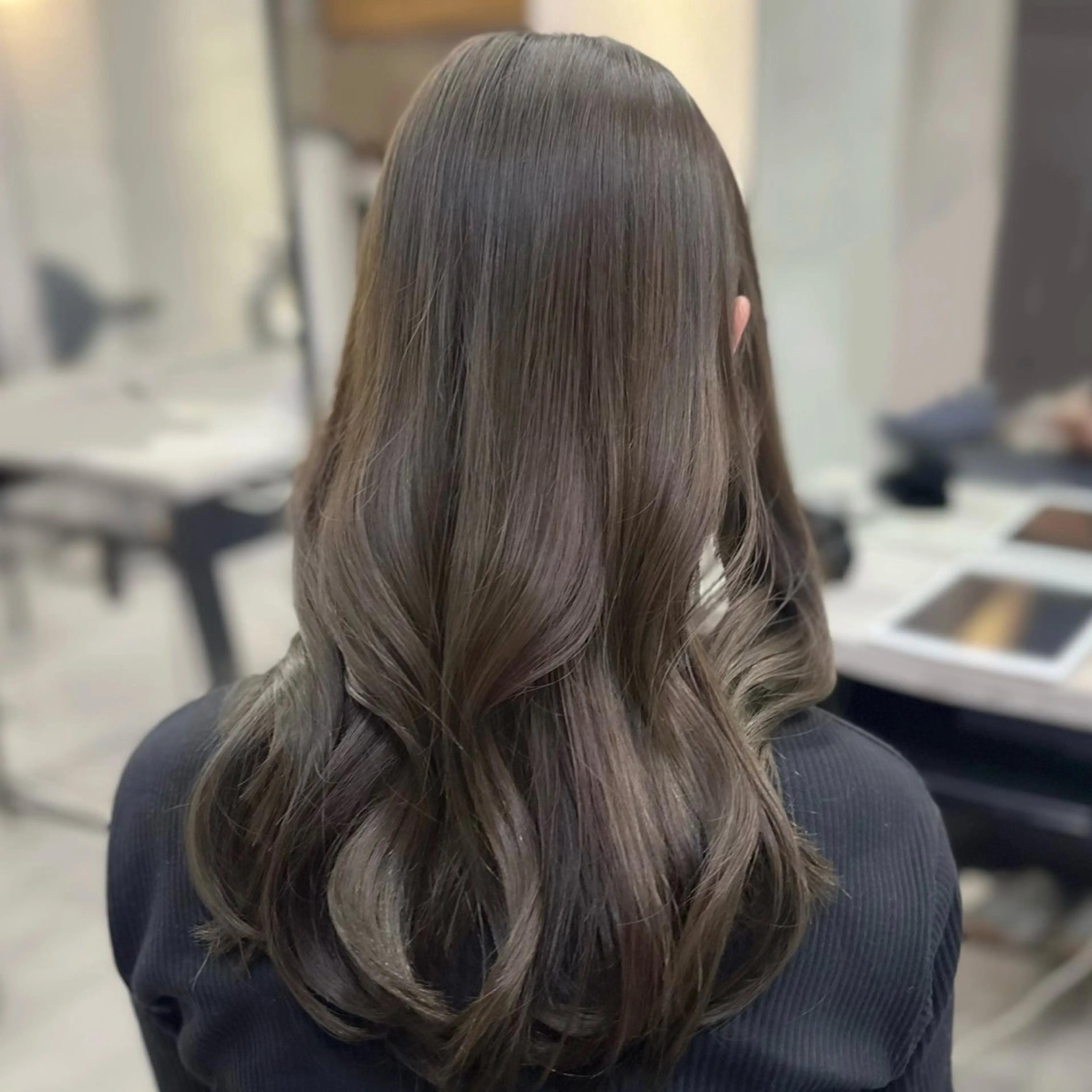 セミロング カラー ヘアカラー 韓国レイヤー/艶髪/ manami🥣のヘアスタイル