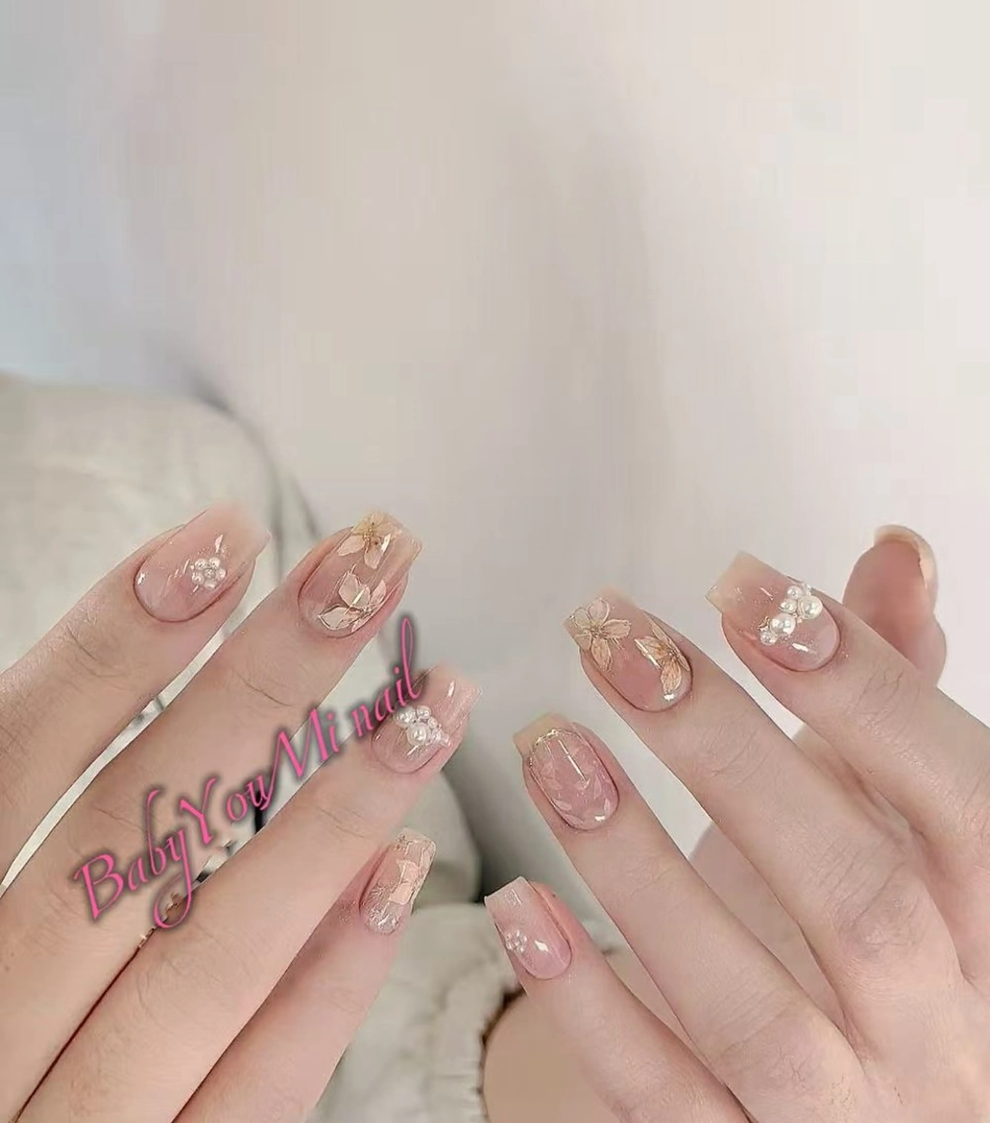 ネイル オーロラネイル 成人式 フットネイル フレンチネイル ジェルネイル ハンドネイル BabyYouMi nailのネイルデザイン