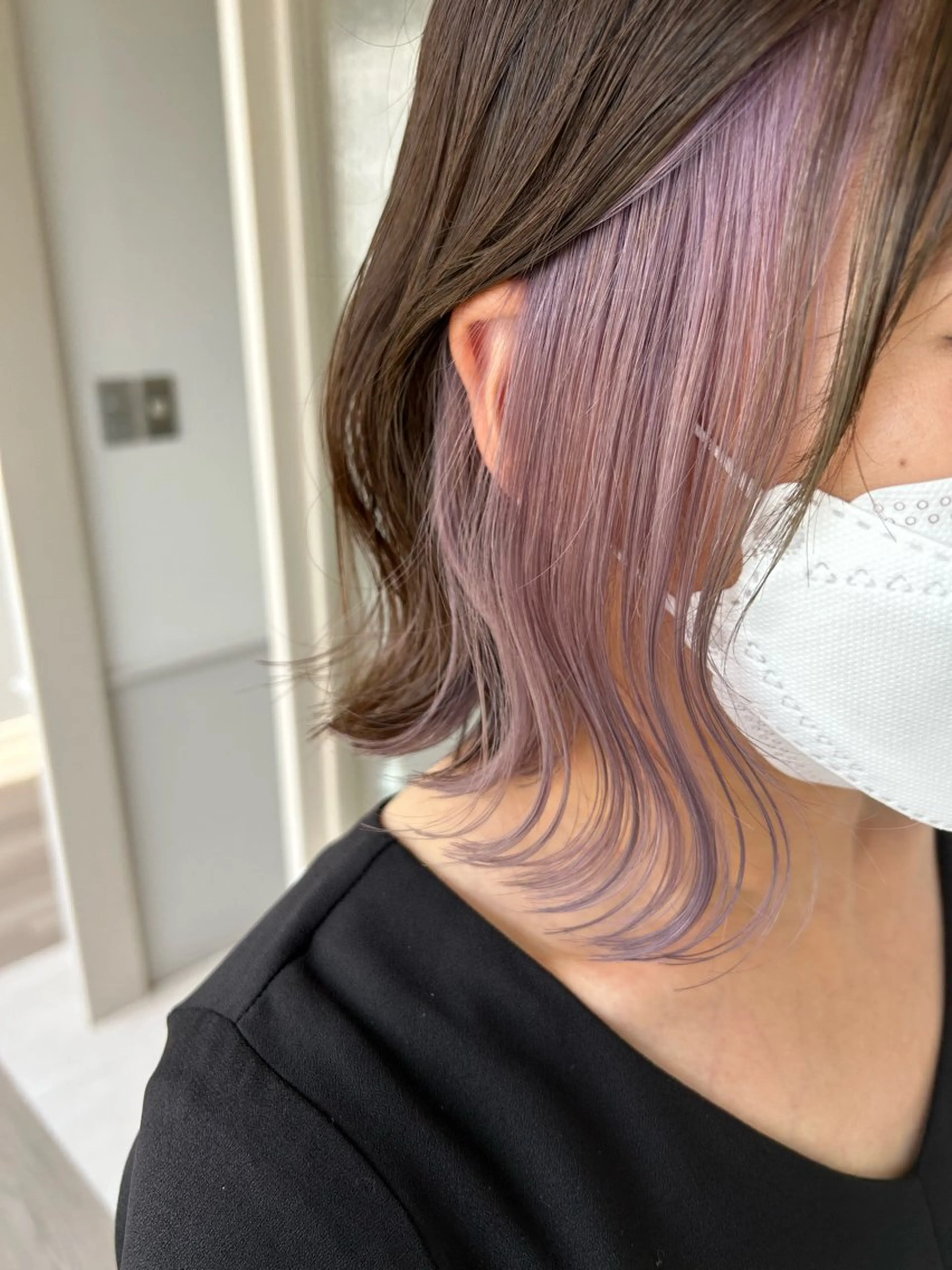 ショート カラー ブリーチ インナーカラー ラベンダーカラー ヘアカラー トリートメント 瀬戸 昭秀のヘアスタイル