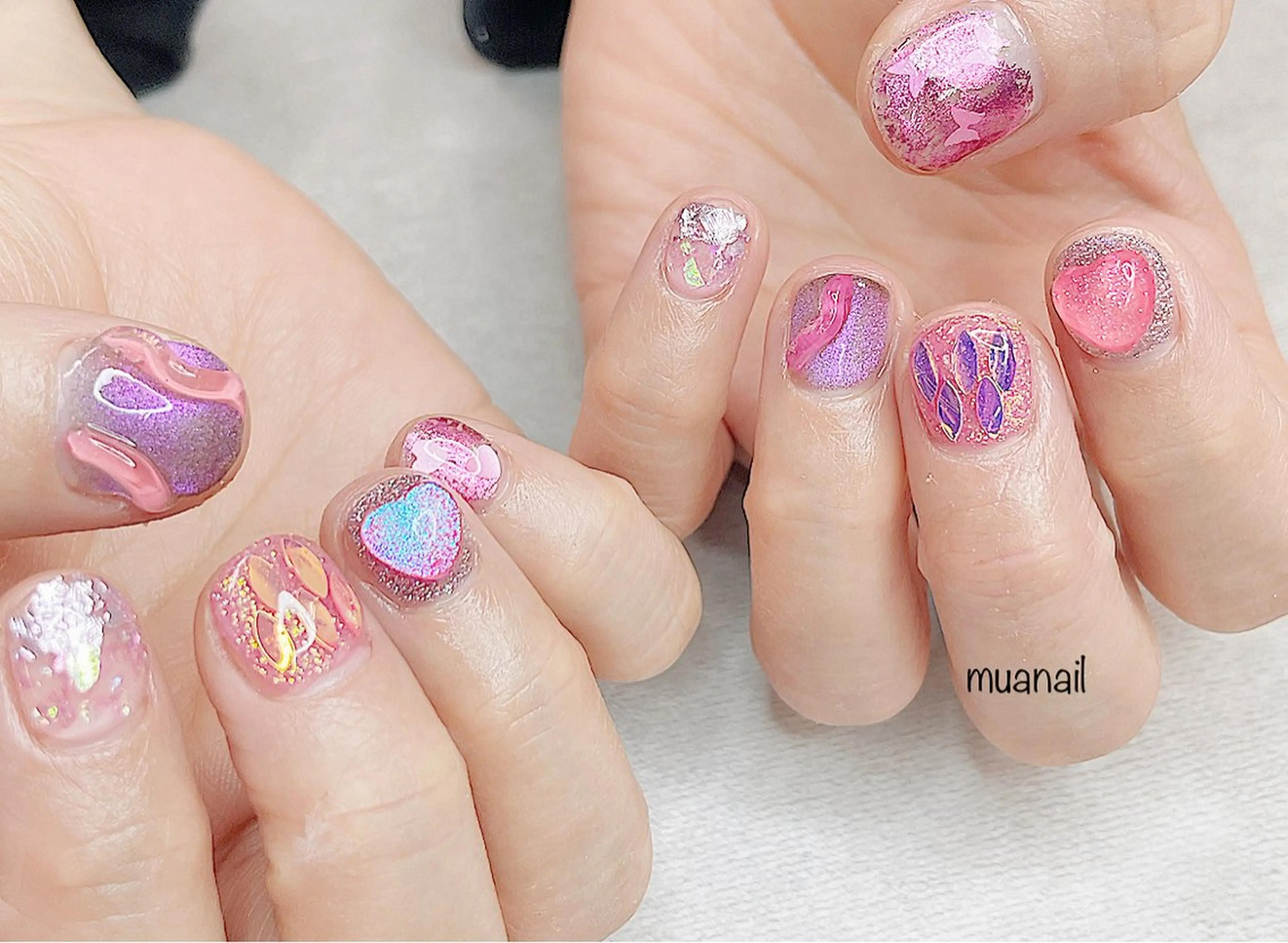 ネイル ブルー 春ネイル ハンドネイル mua nail mikiのネイルデザイン