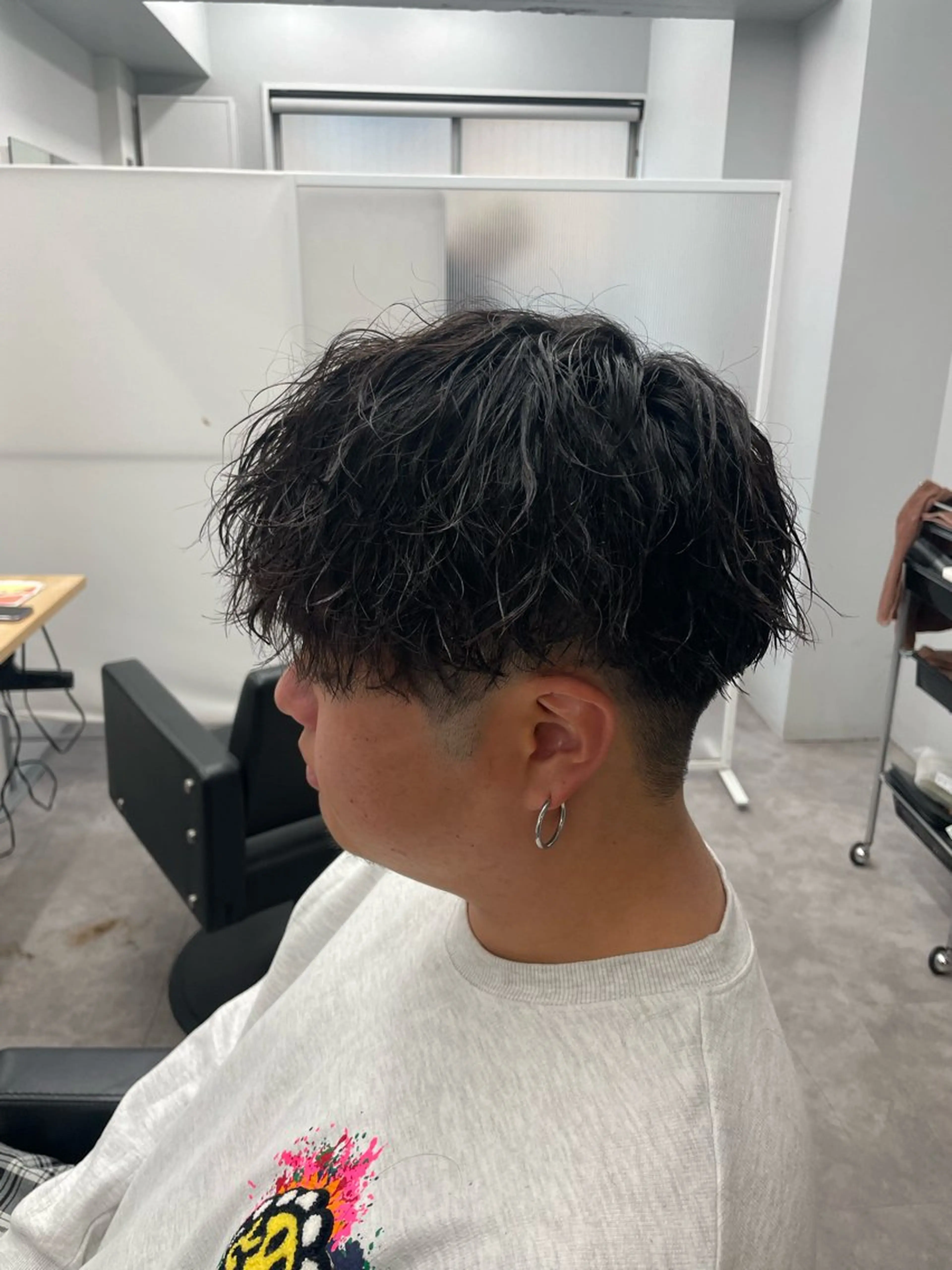 ショート パーマ メンズ カット パーマ 社会人向けパーマ 北千住No.1林和輝のヘアスタイル