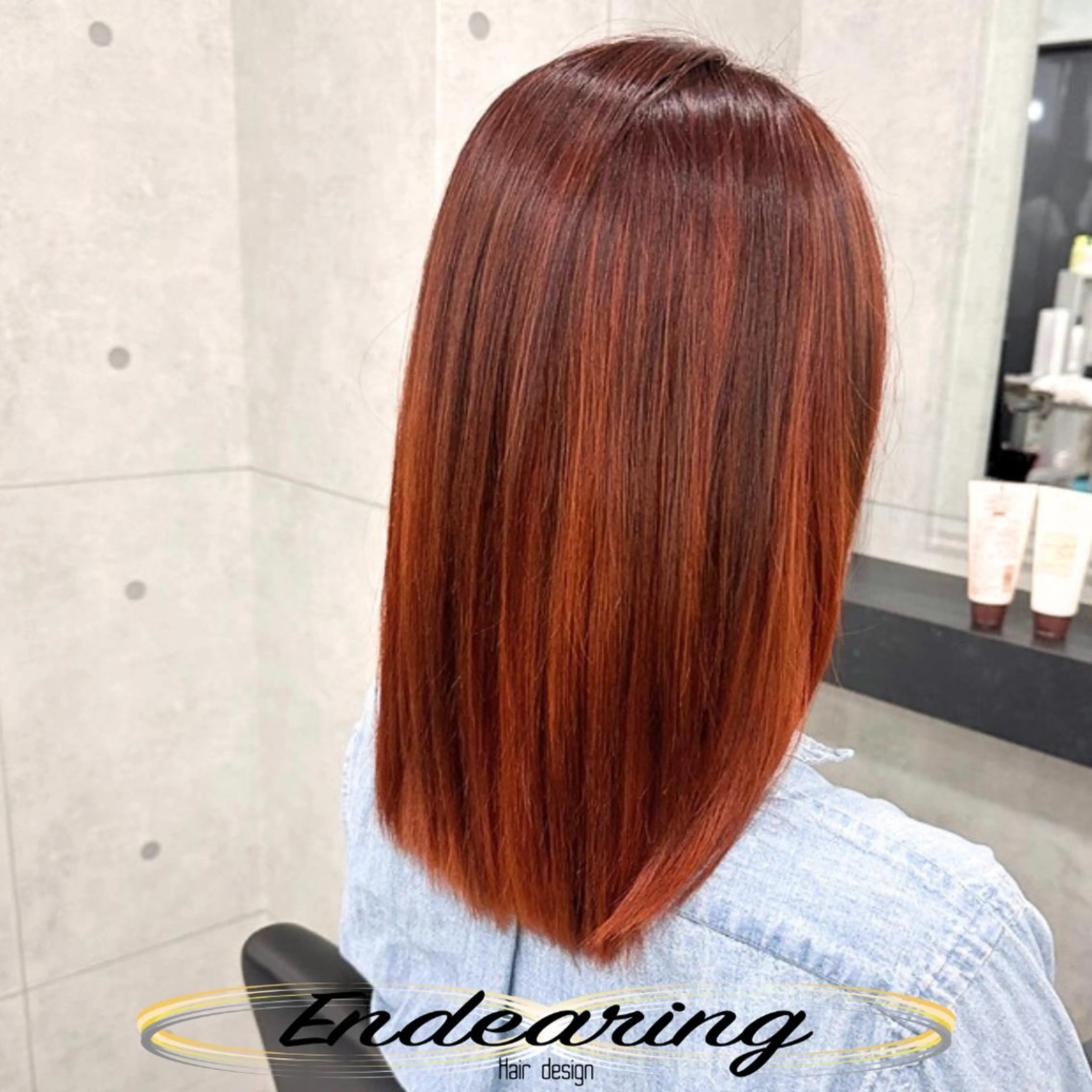 カラー ブラウンカラー ダークブラウン ダブルカラー ハイライトカラー オレンジ カット ヘアカラー トリートメント Endearing 銀座/レイヤーカットのヘアスタイル