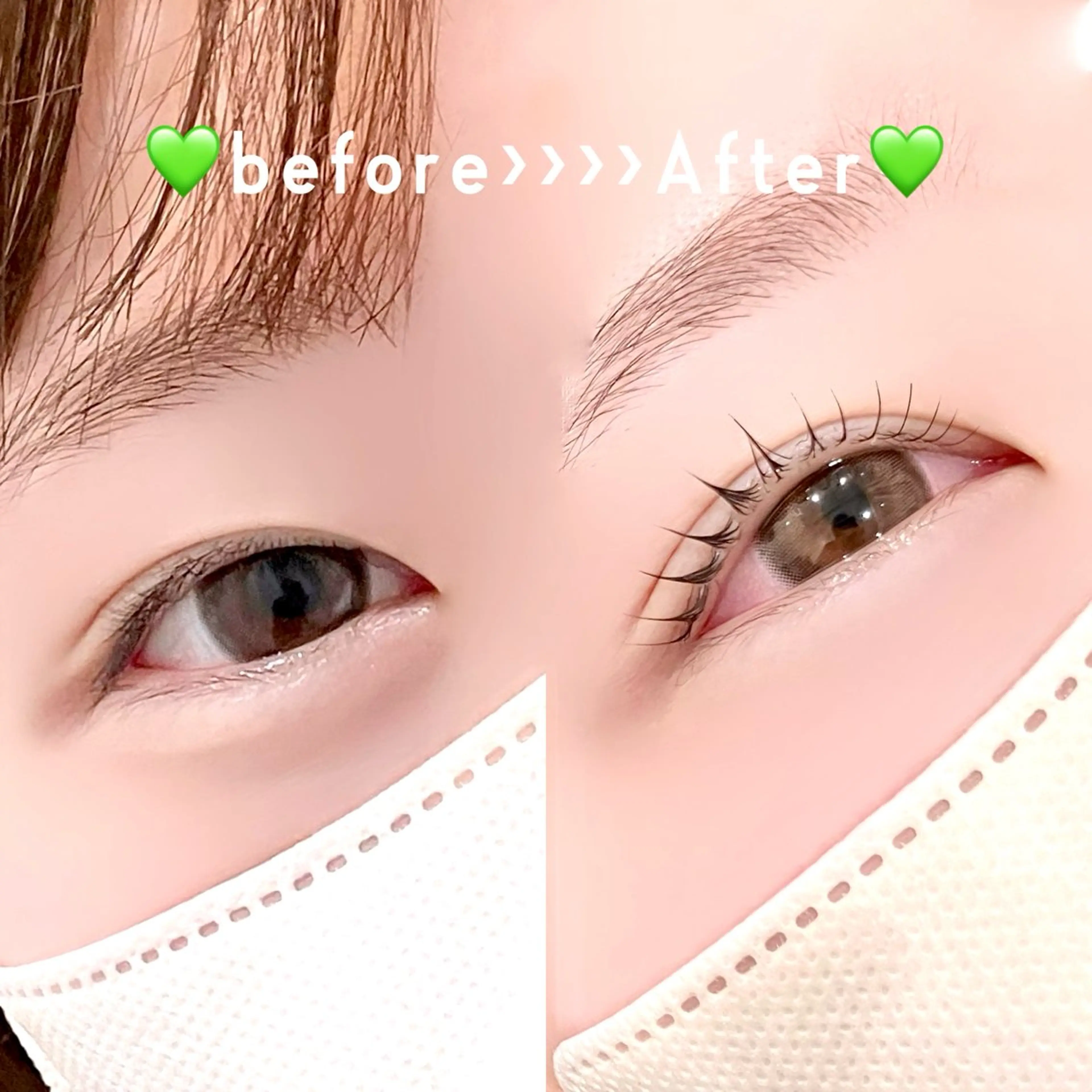 マツエク・マツパ 束感まつ毛 パリジェンヌラッシュリフト まつげパーマ 一重×まつ毛パーマ 束感まつげ｜ユキ 高評価｜堀江のマツエク・マツパデザイン