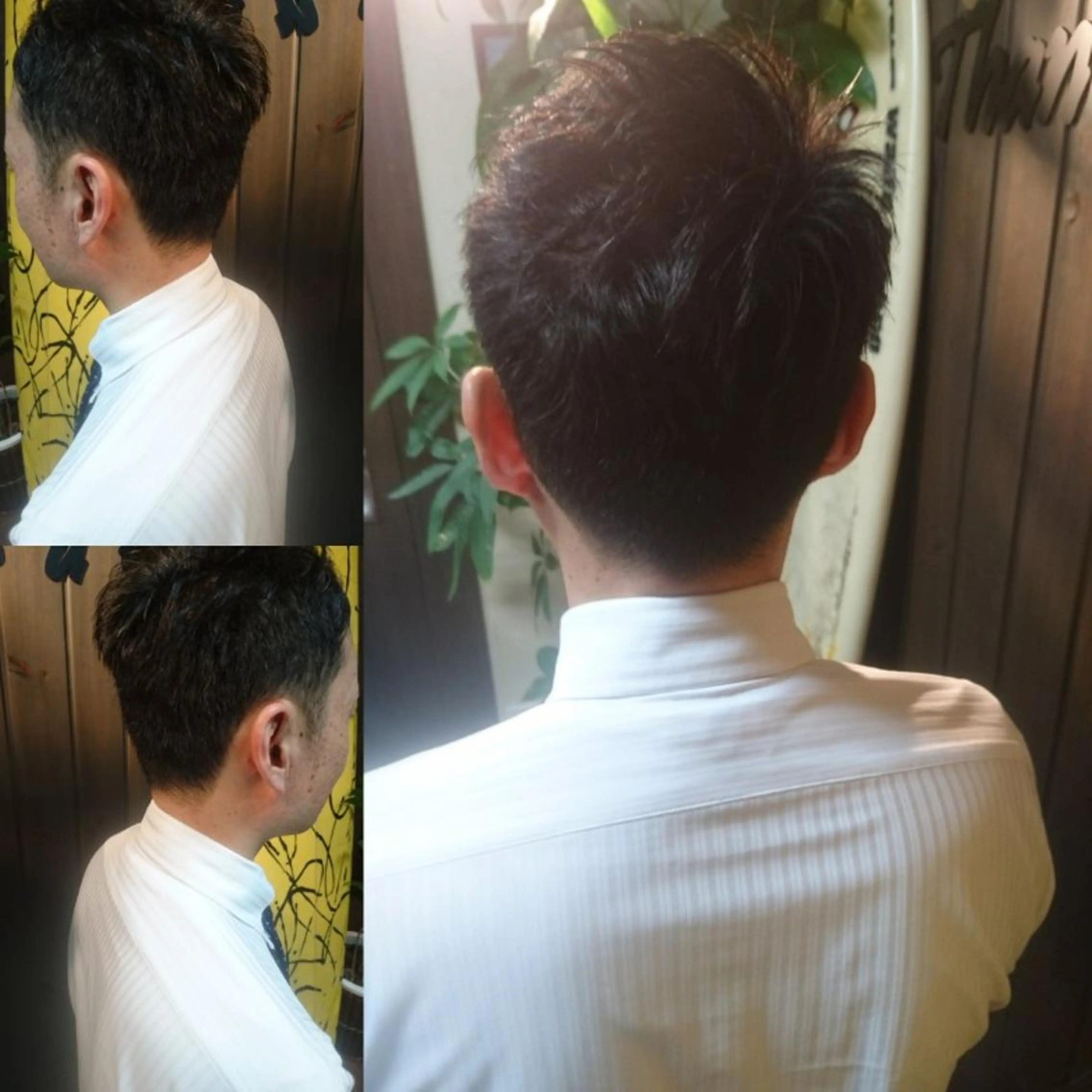 ショート メンズ 刈り上げ 岡林 選のヘアスタイル