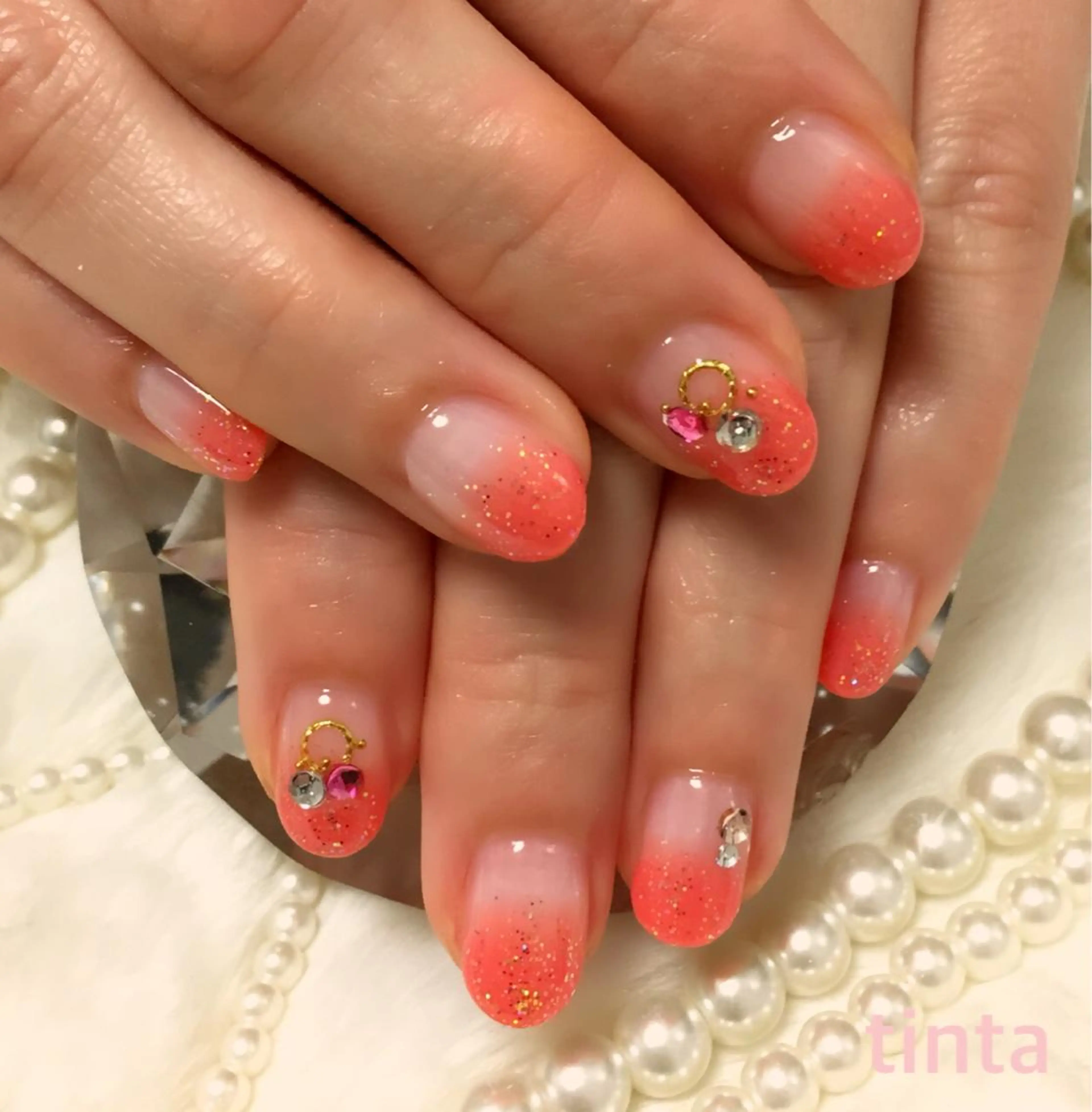 ネイル グラデーション キラキラネイル 馬場 典子のネイルデザイン