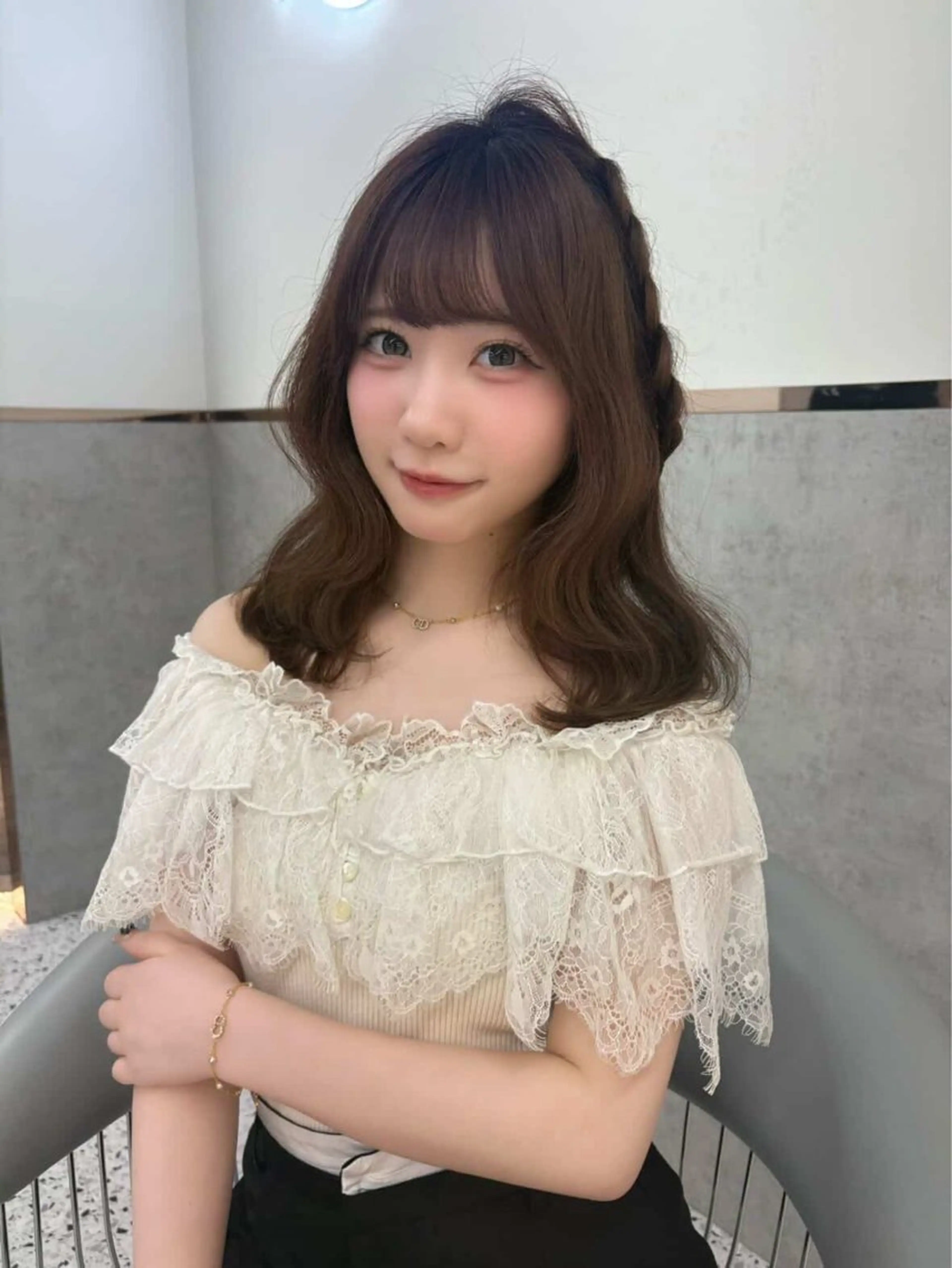 ロング カラー ベージュカラー ブリーチ 透明感カラー ダブルカラー グレージュ ヘアカラー Mana/ワンホン/ 透明感/エクステ🩶のヘアスタイル