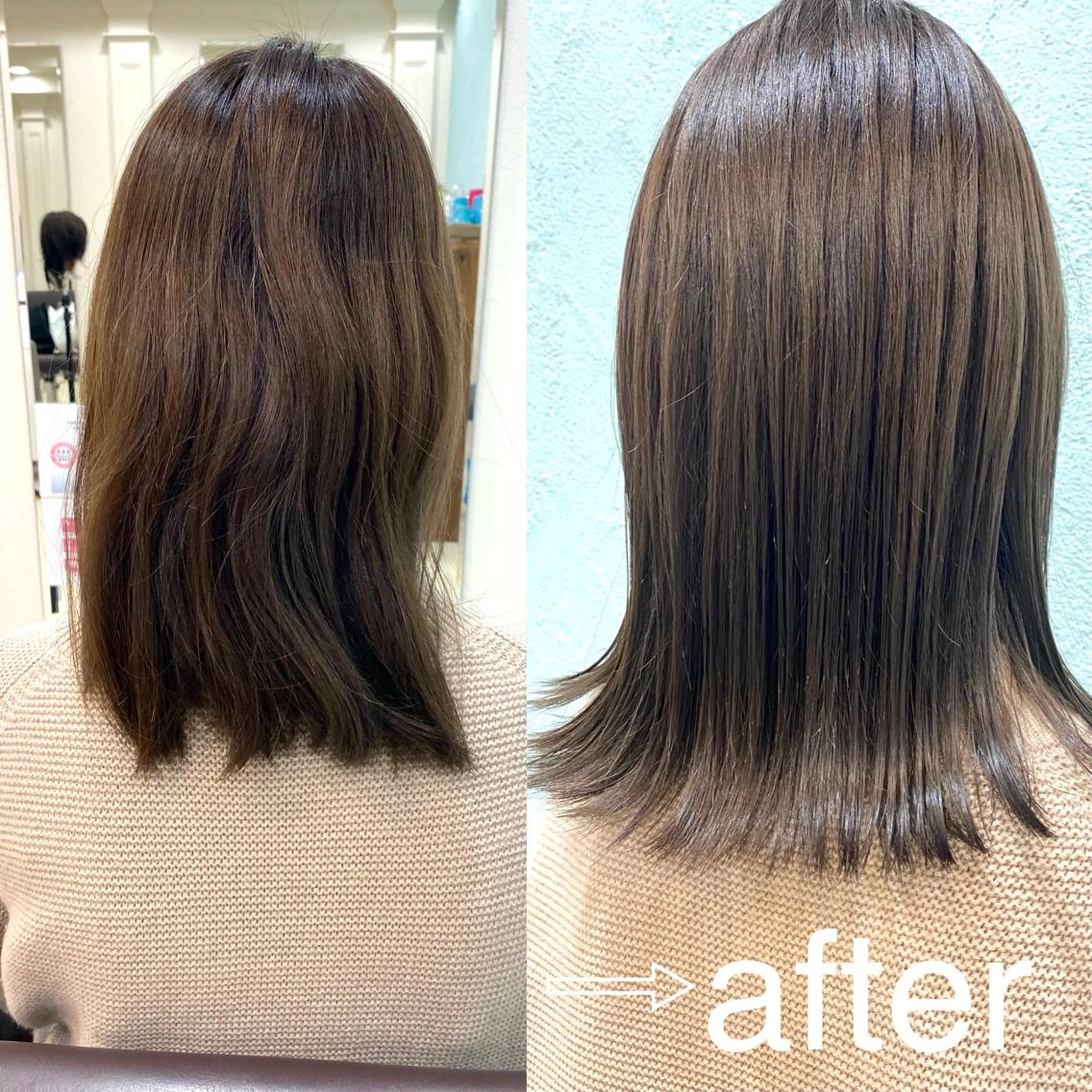 ミディアム カラー ラベンダーカラー トリートメント 菜 摘のヘアスタイル