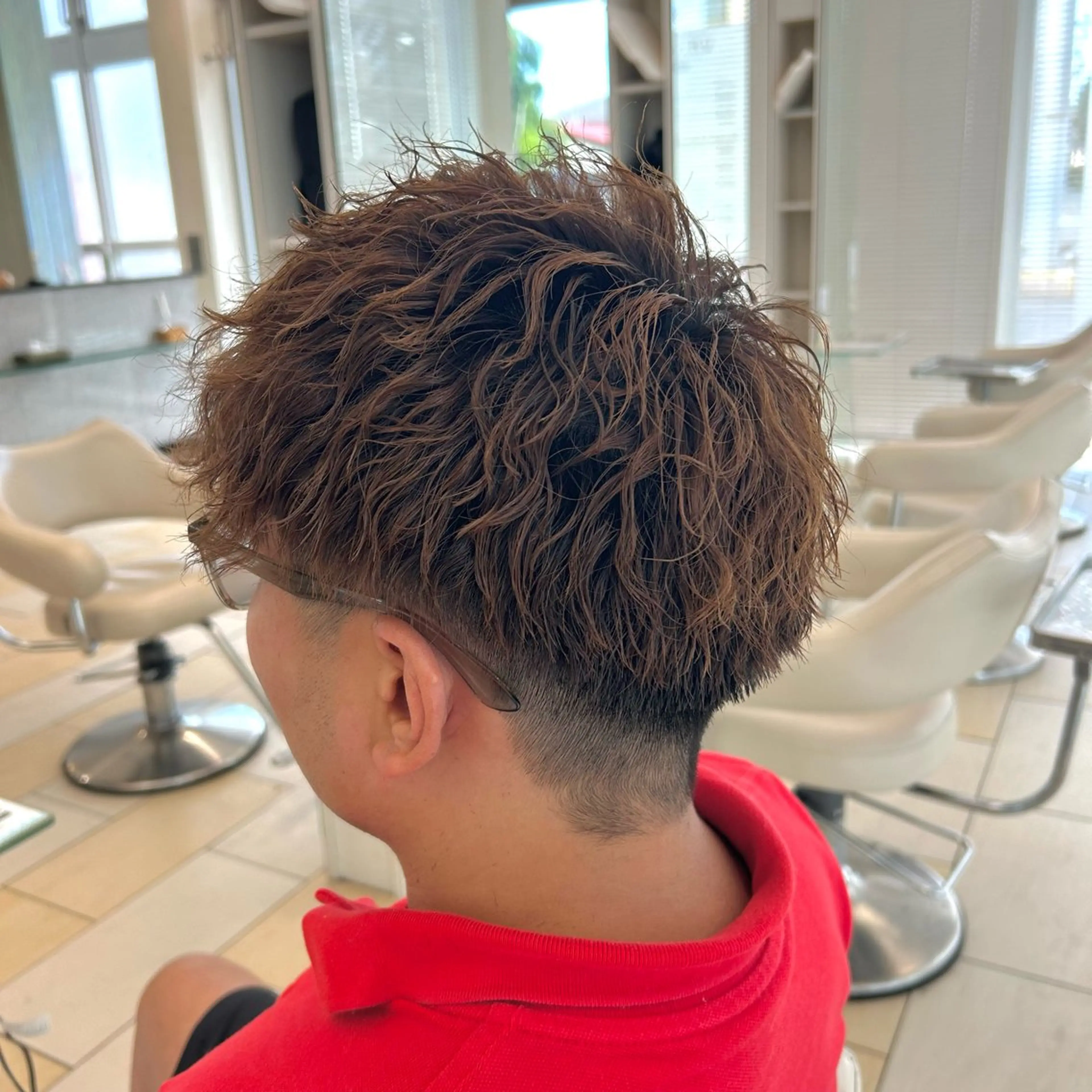 パーマ メンズ カット パーマ 牧 ゆりか𓋈のヘアスタイル