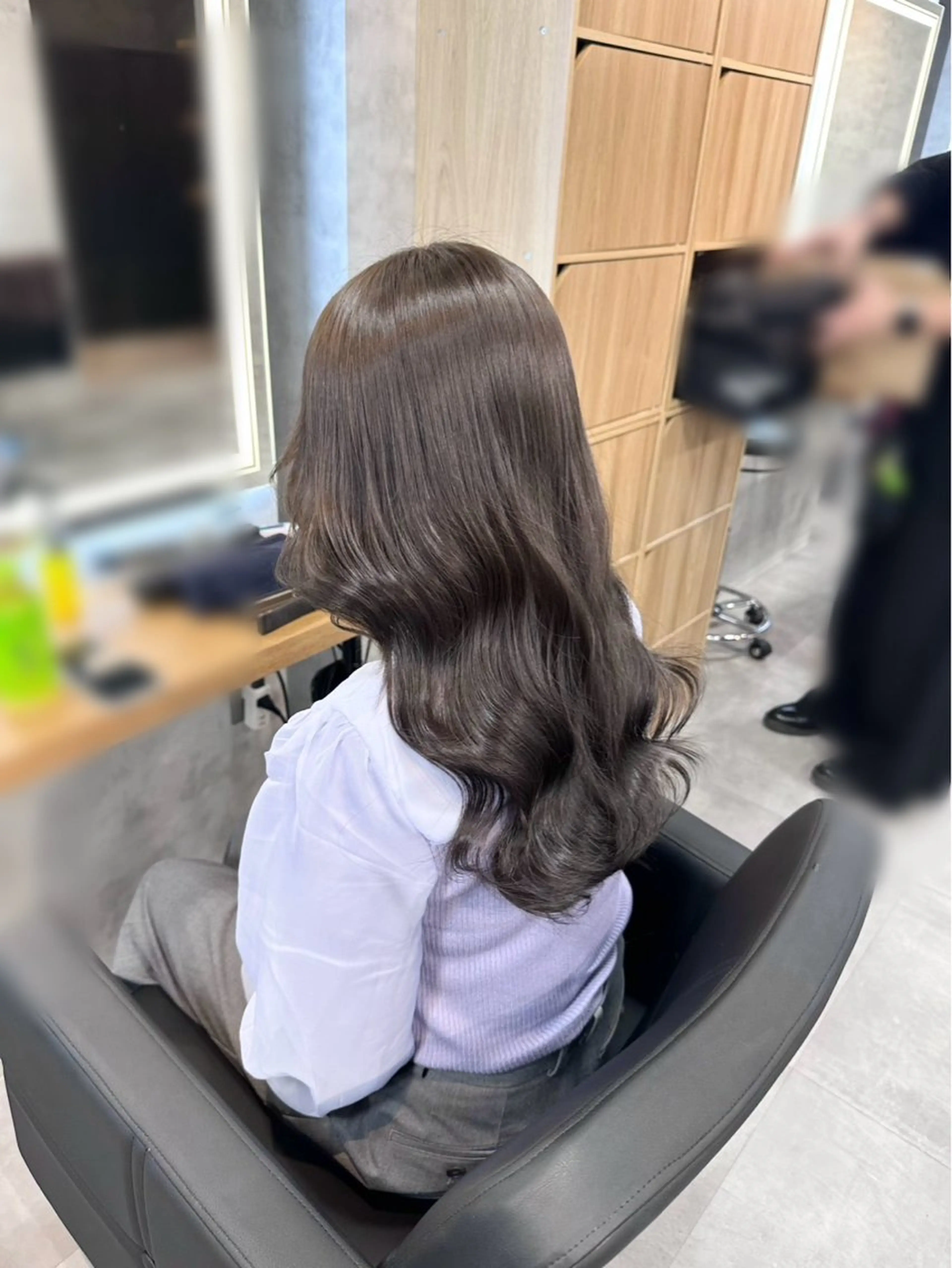 ロング ヘアカラー ヘアセット 透明感/韓国風 RENA🤎のヘアスタイル