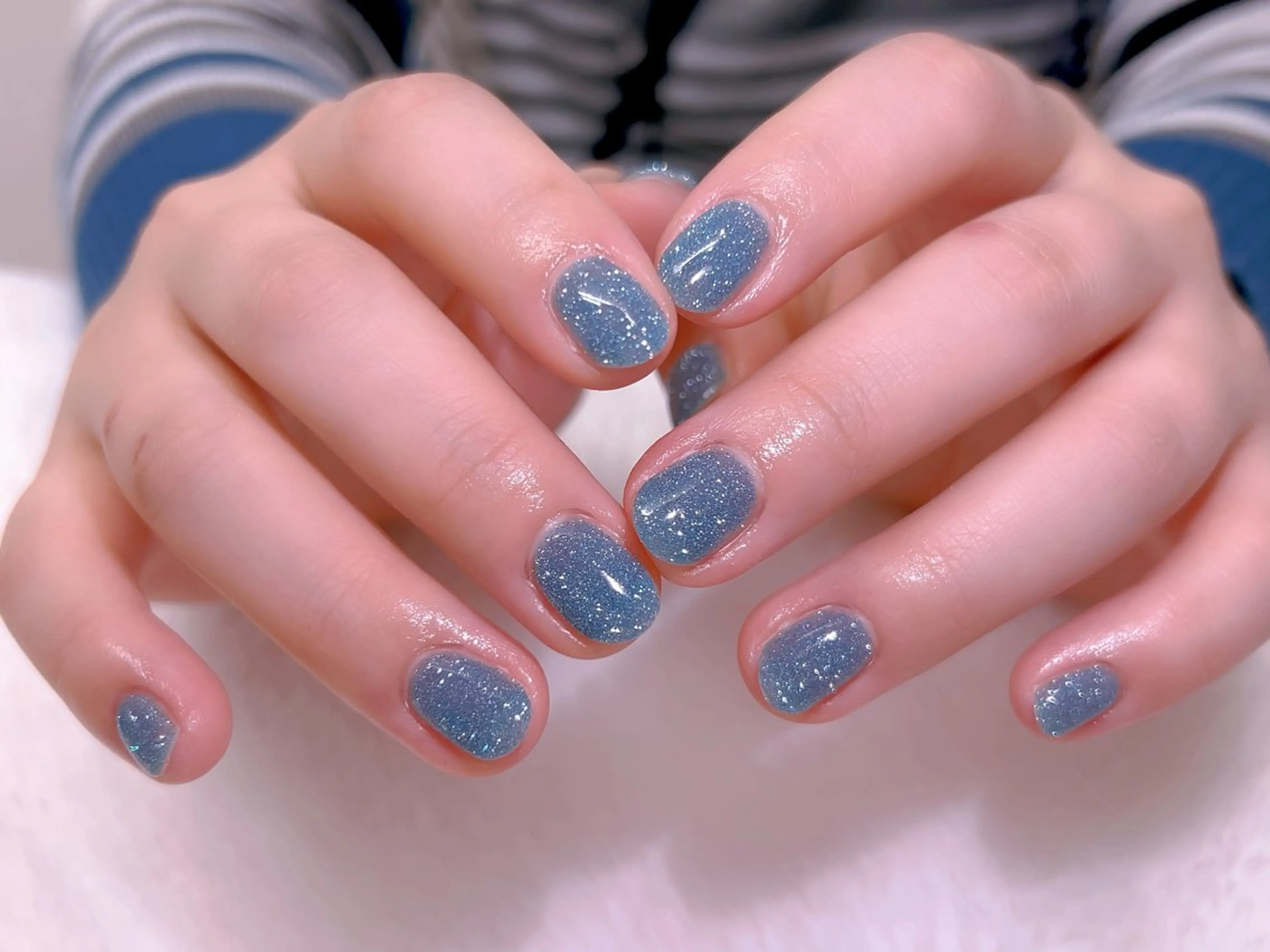 ネイル フラッシュネイル フレンチネイル ジェルネイル グラデーション 韓国ネイル 【長さ出し】 IRIS NAILのネイルデザイン