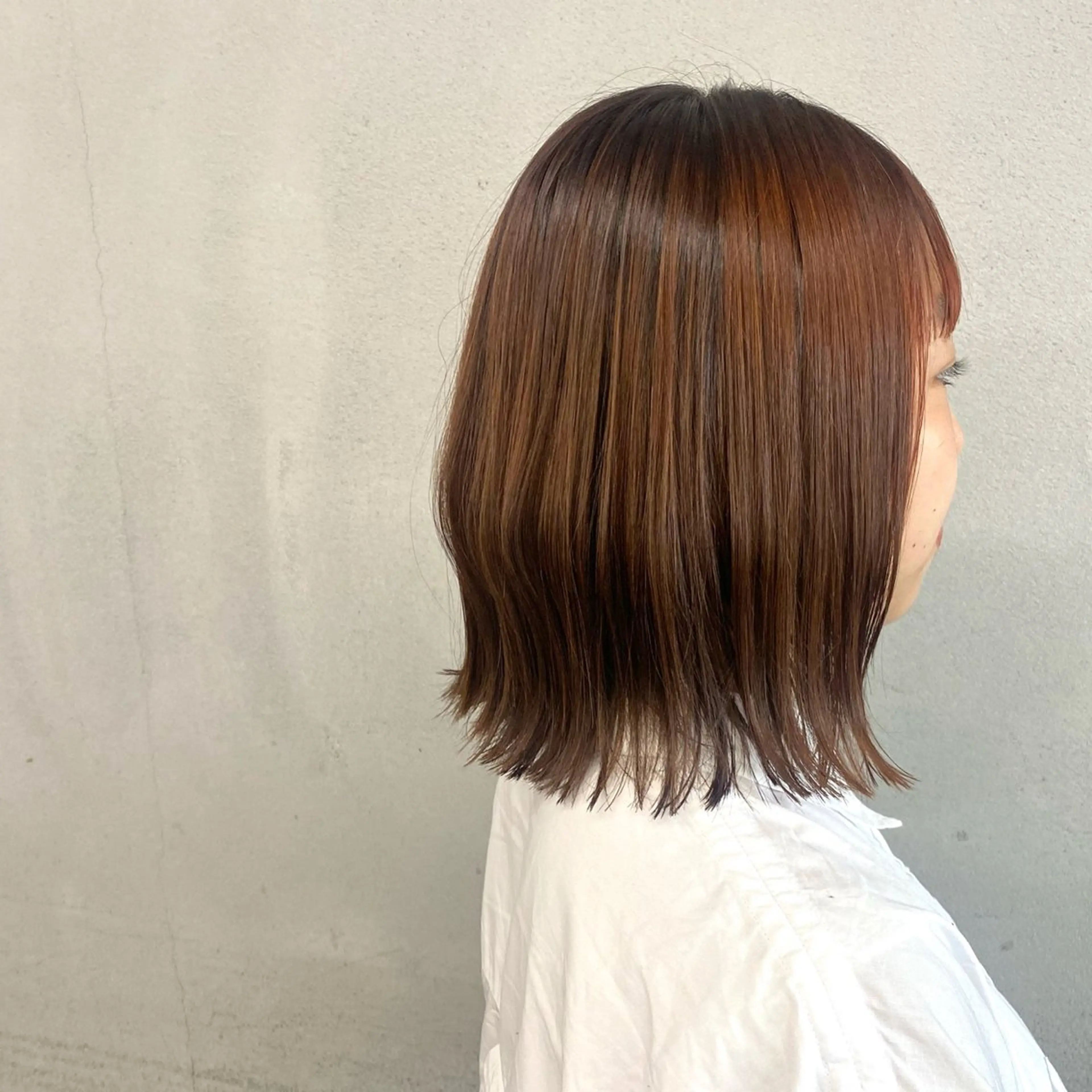 ショート カラー ヘアアレンジ オレンジ ボブ カット ヘアカラー トリートメント #tag 佐藤璃美のヘアスタイル