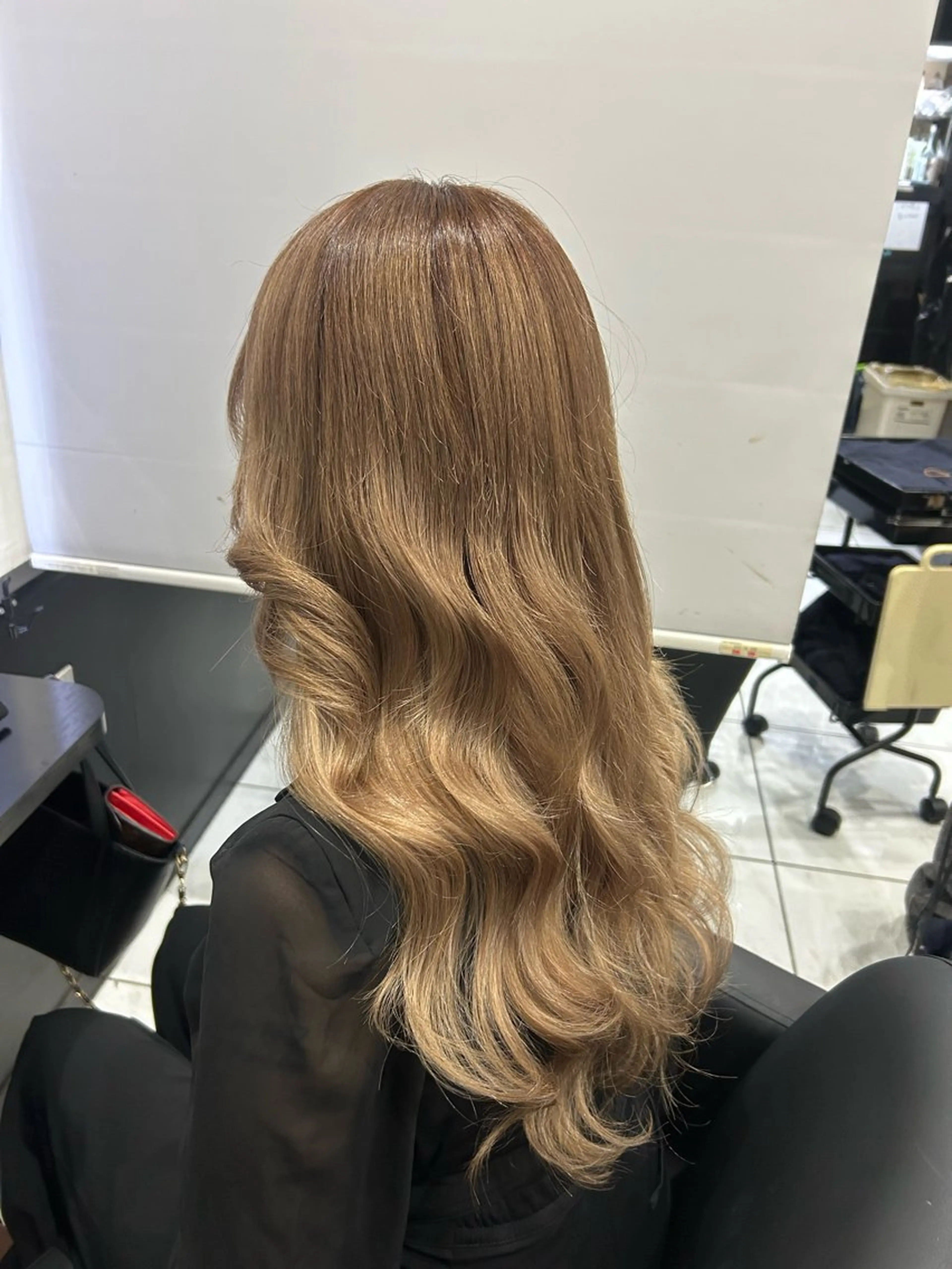 ロング カット エクステ 長田 麻友子のヘアスタイル