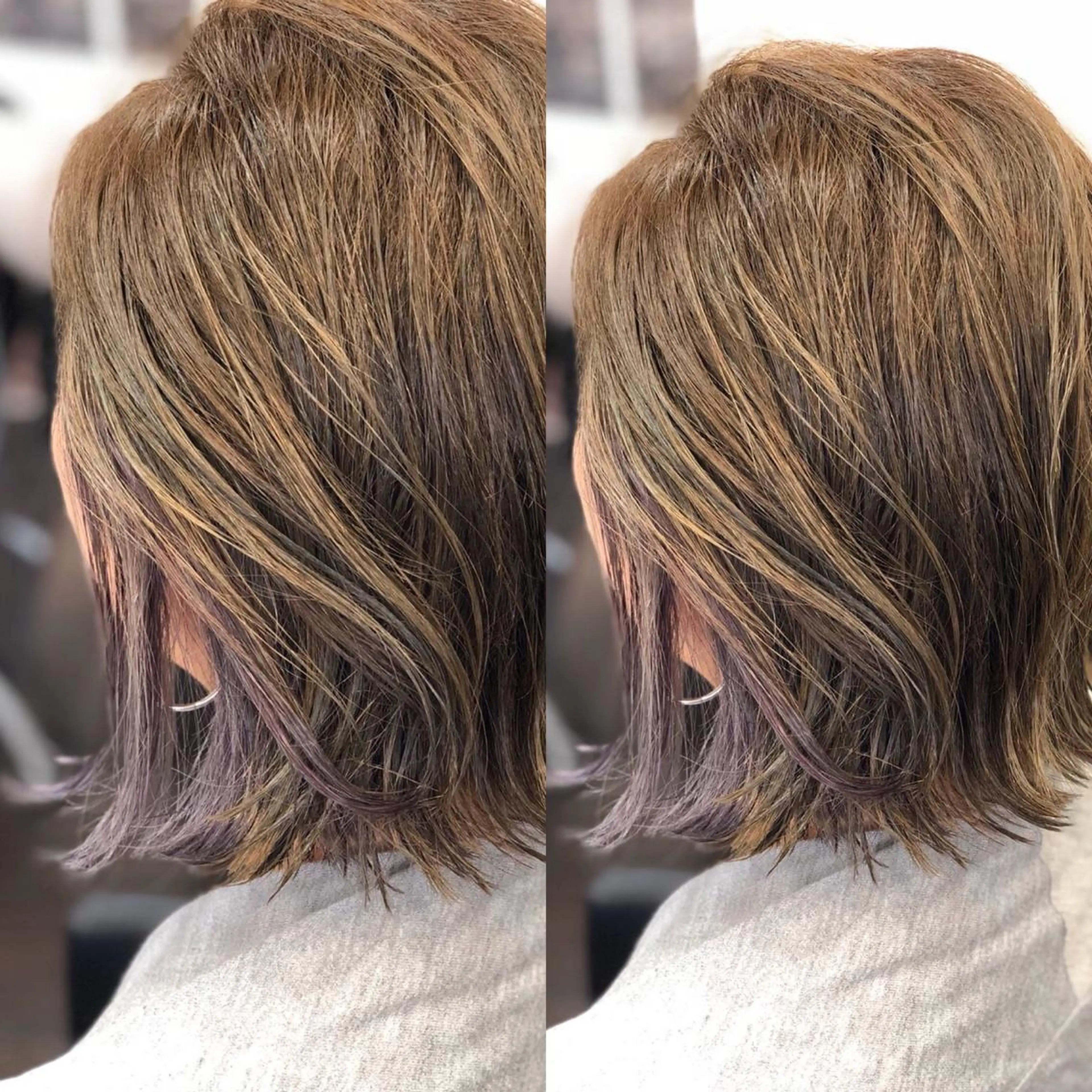 ミディアム ヘアカラー トリートメント ヘアサロンオスカー 岸和田蛸地蔵店のヘアスタイル