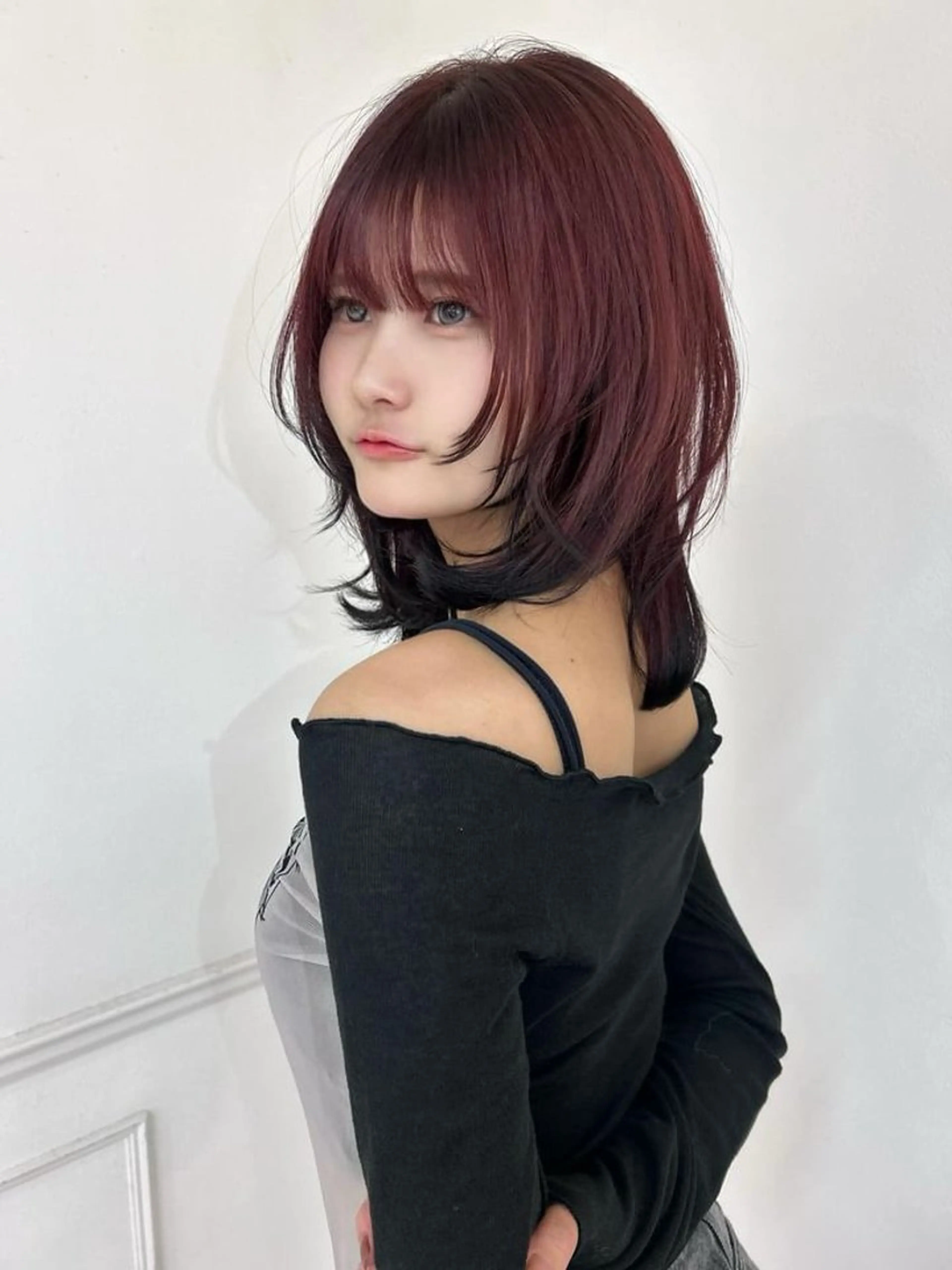 ミディアム きむらさくら/透明感 /レイヤーカットのヘアスタイル