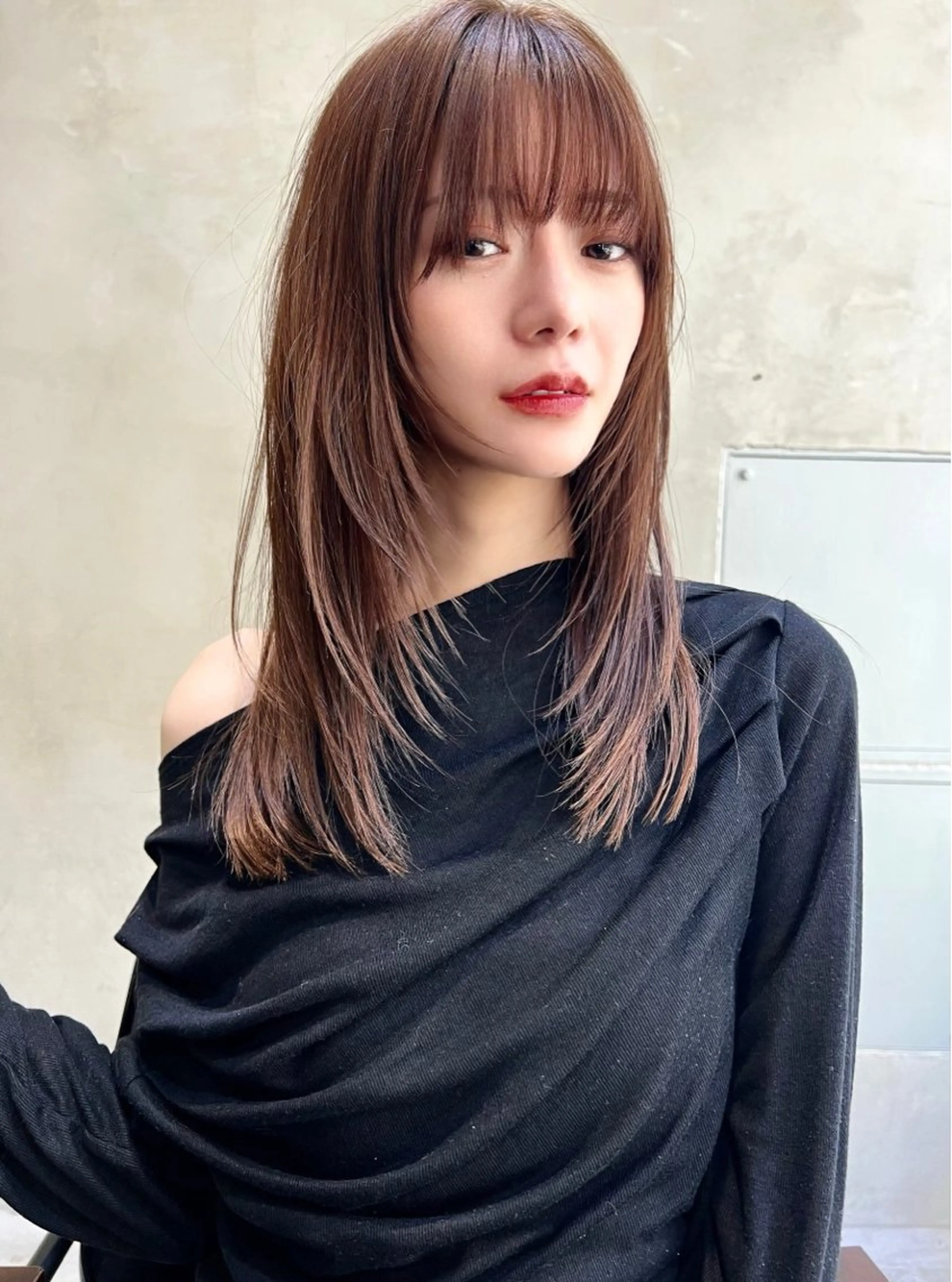 セミロング カラー カット ヘアカラー トリートメント 新宿/透明感カラー/ 髪質改善/桜良のヘアスタイル