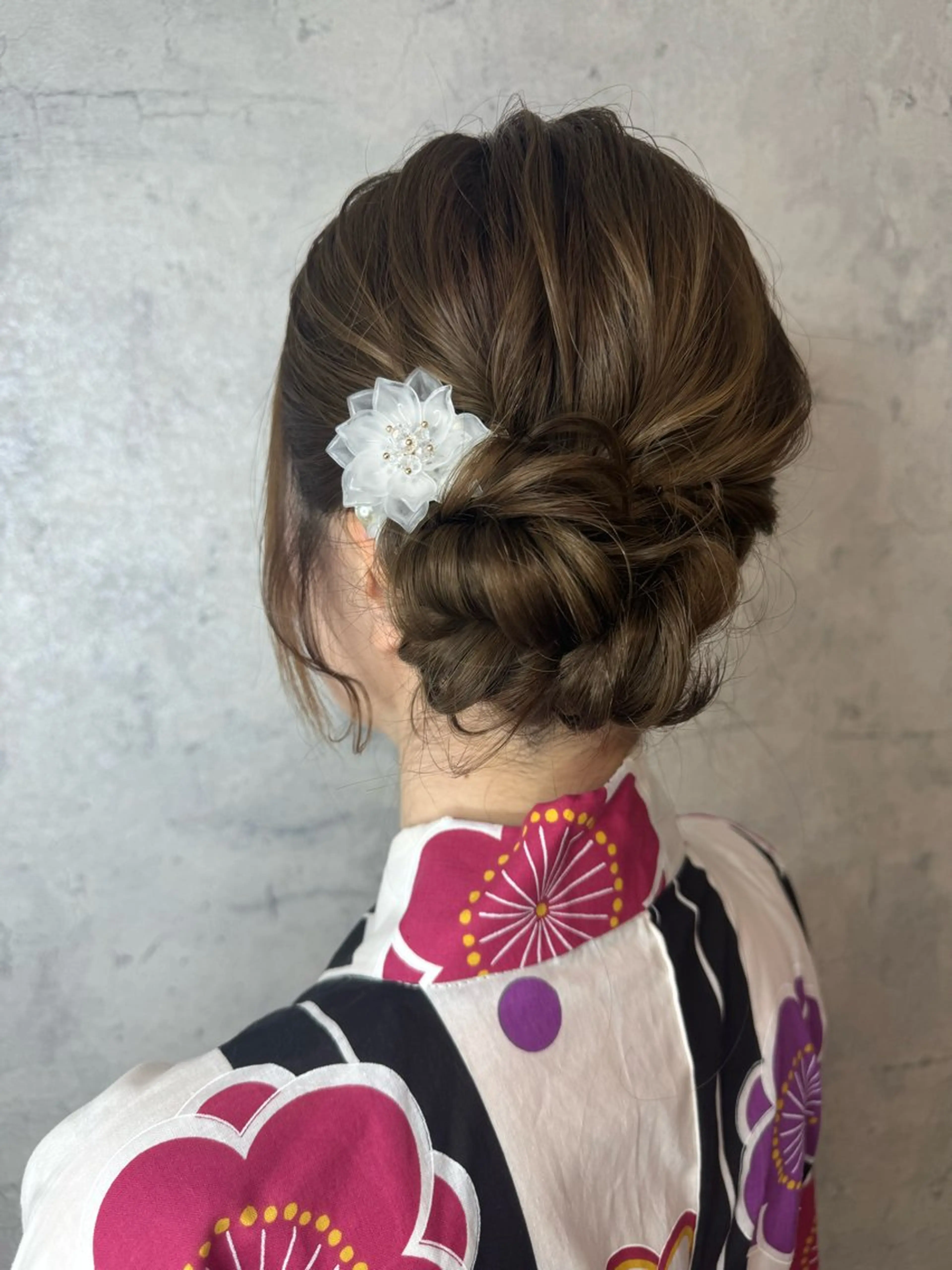 ミディアム ヘアアレンジ 松本ののか /錦/ヘアセットのヘアスタイル