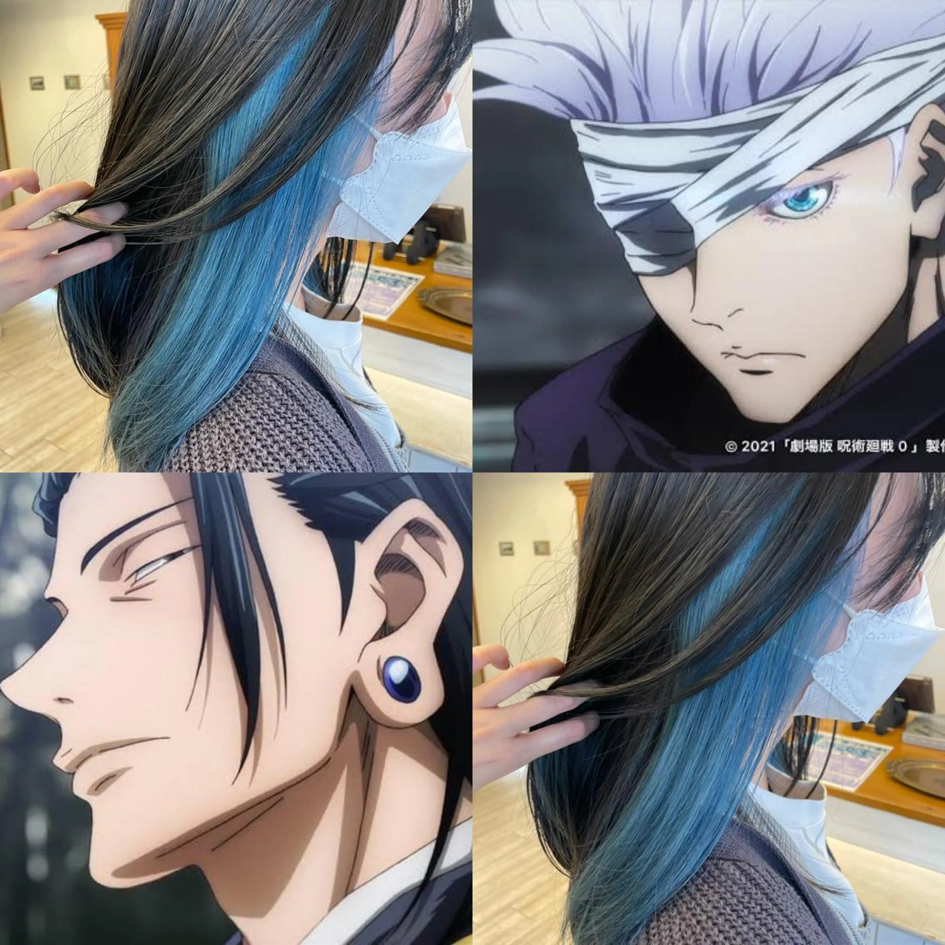 セミロング カラー ダブルカラー インナーカラー インナーカラー 推し ブリーチ  髪質改善のヘアスタイル